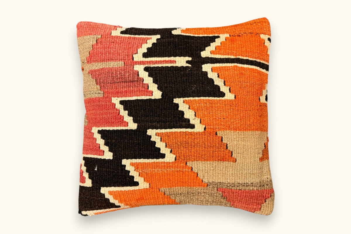 RUZGAR Vintage Kelim Kissen 40x40cm