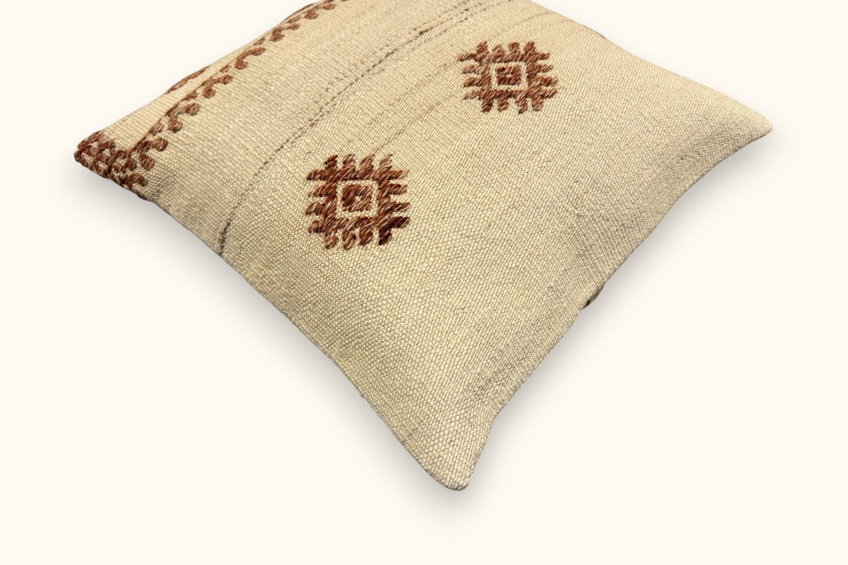 GAMZE Vintage Kelim Kissen 40x40cm