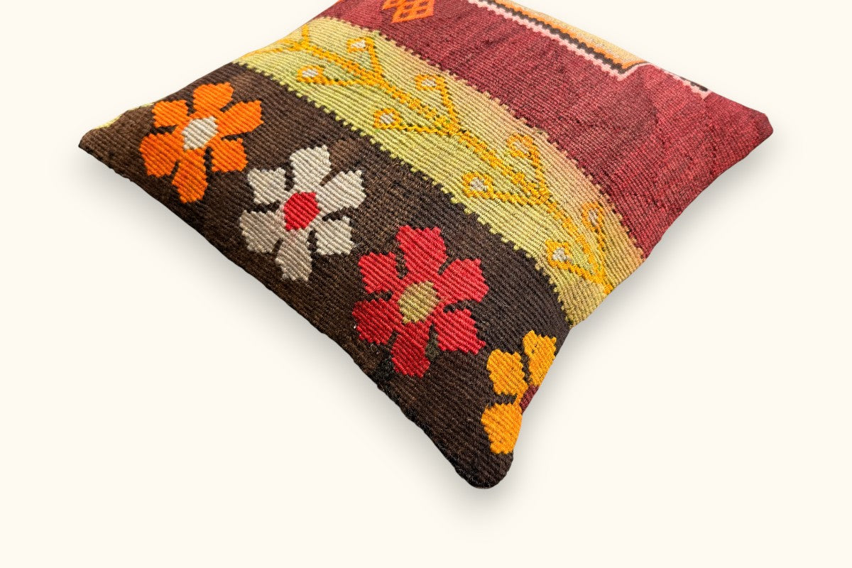 NAZLI Vintage Kelim Kissen 40x40cm
