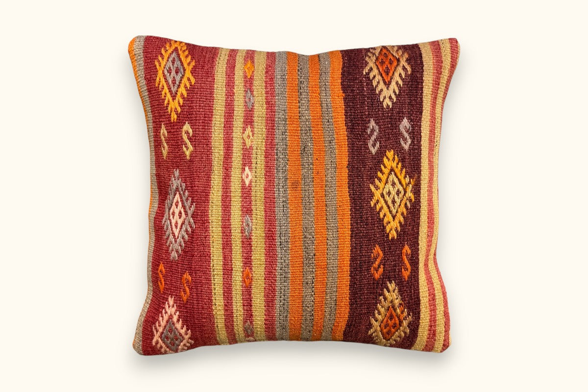YELDA Vintage Kelim Kissen 40x40cm