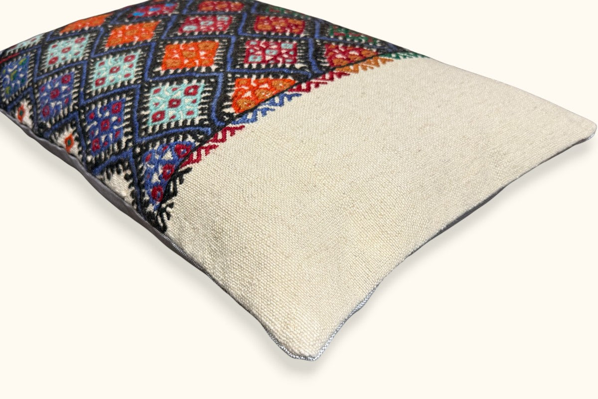 LEYLA Vintage Kelim Kissen 60x40cm