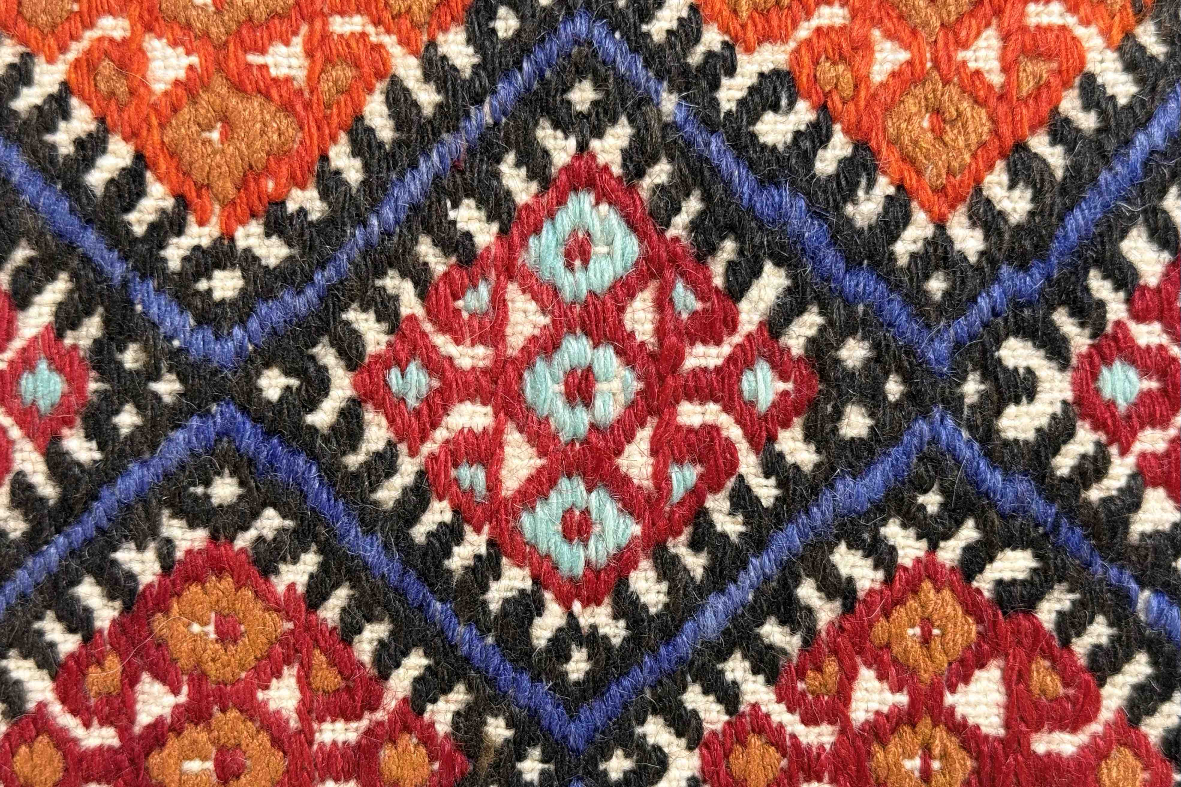 LEYLA Vintage Kelim Kissen 60x40cm