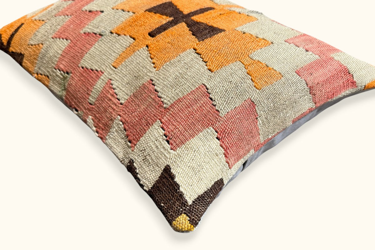 UMAY Vintage Kelim Kissen 60x40cm