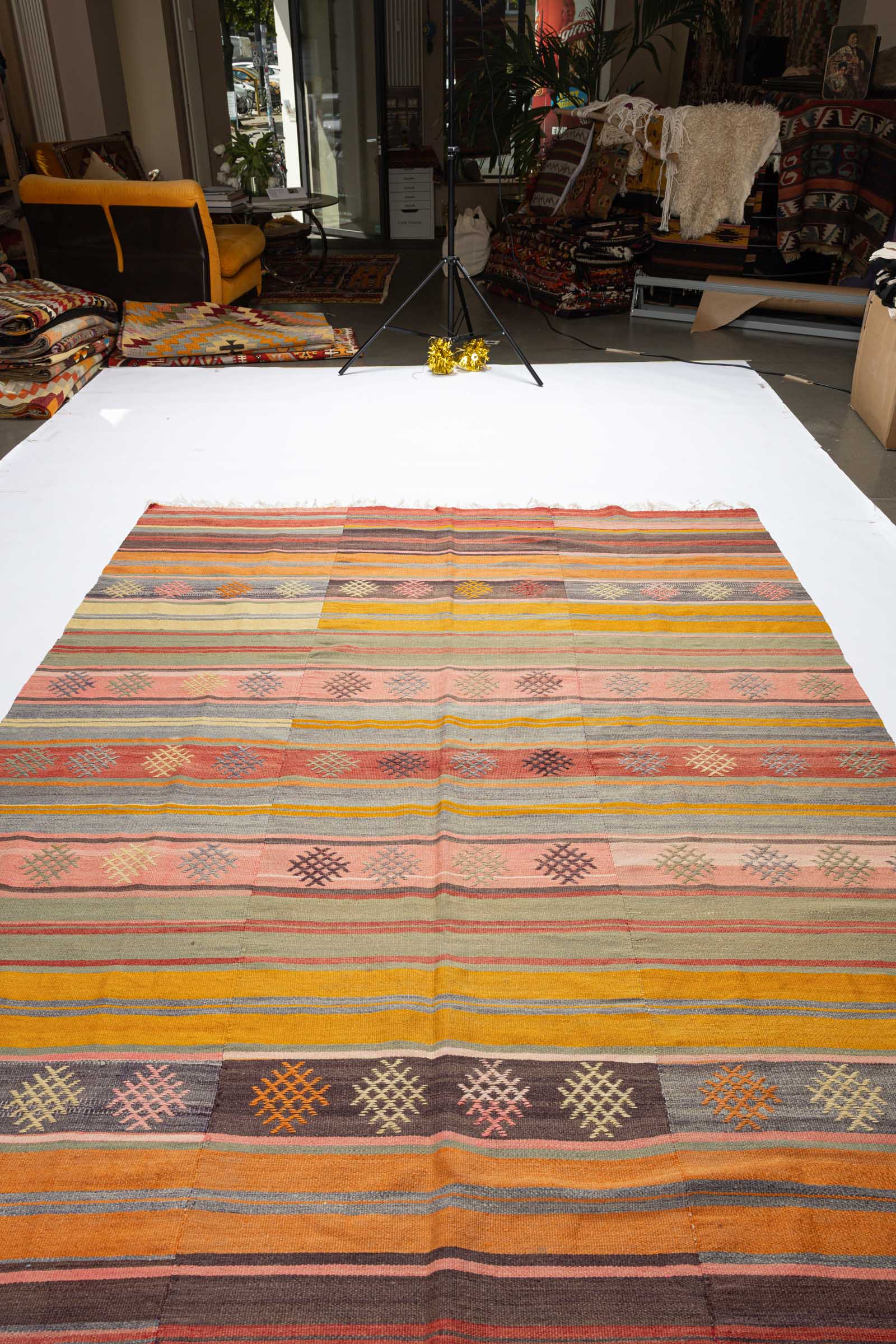 DENIZLI Vintage Kilim 250x177cm