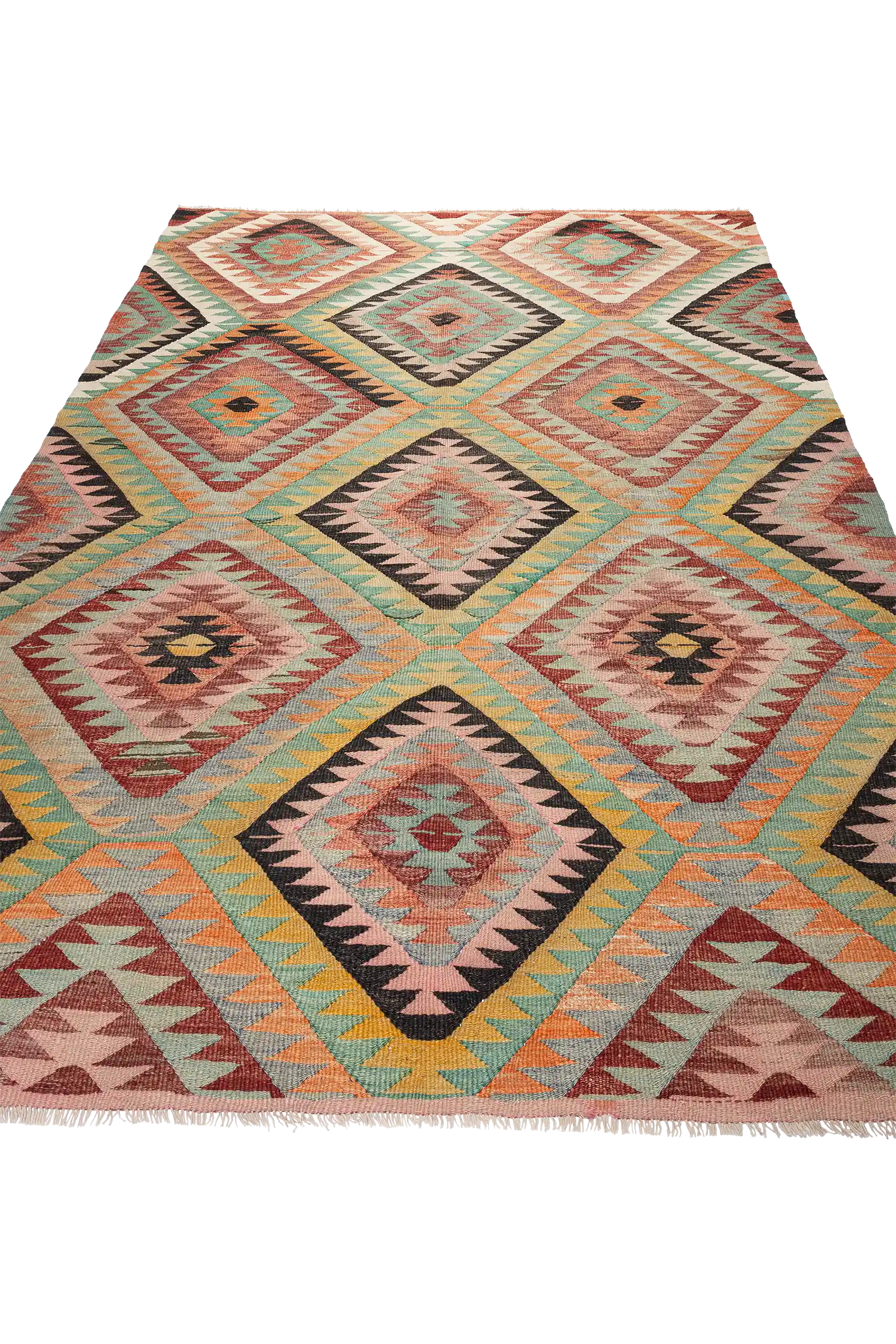 Perspektivische Ansicht – flächige Raute-für-Raute-Reihung wirkt aus der Tiefe wie ein grafisches Feld mit starker rhythmischer Ordnung