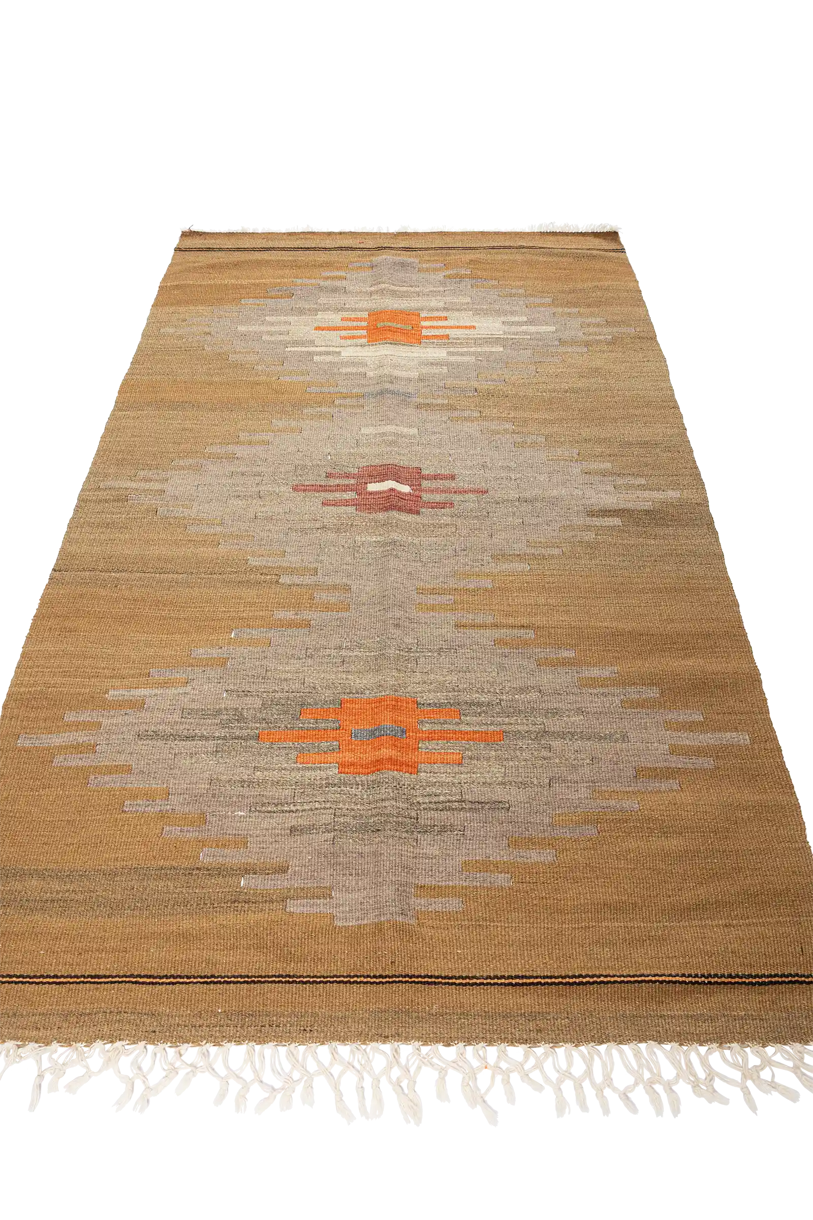 Perspektivische Ansicht – die lineare Dreiteilung der zentralen Farbakzente erzeugt Tiefe und strukturiert die Fläche optisch in drei horizontale Abschnitte