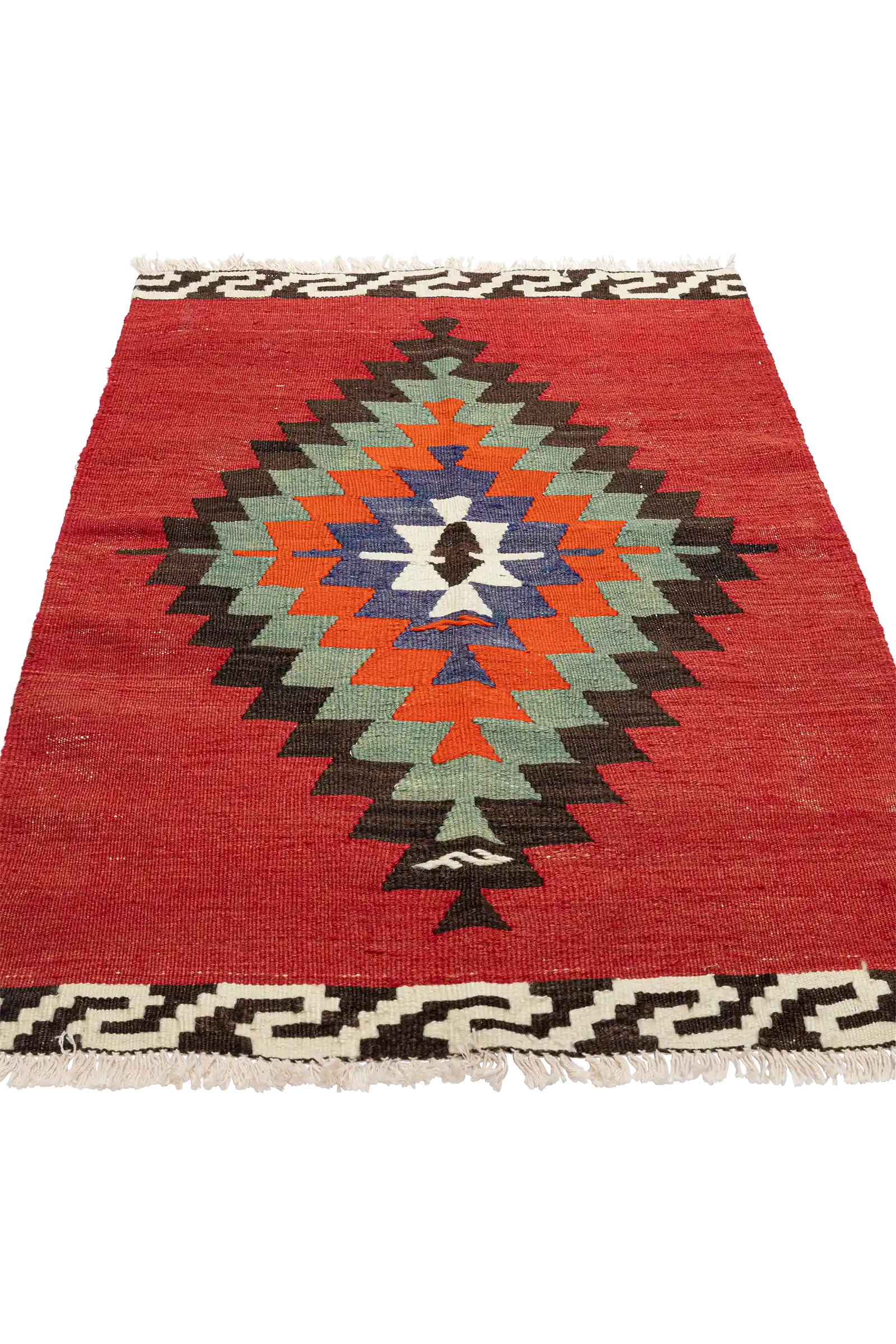 Perspektivische Ansicht – die zentral ausgerichtete Raute erzeugt räumliche Wirkung, während die intensive Farbigkeit sich vom Grundton abhebt