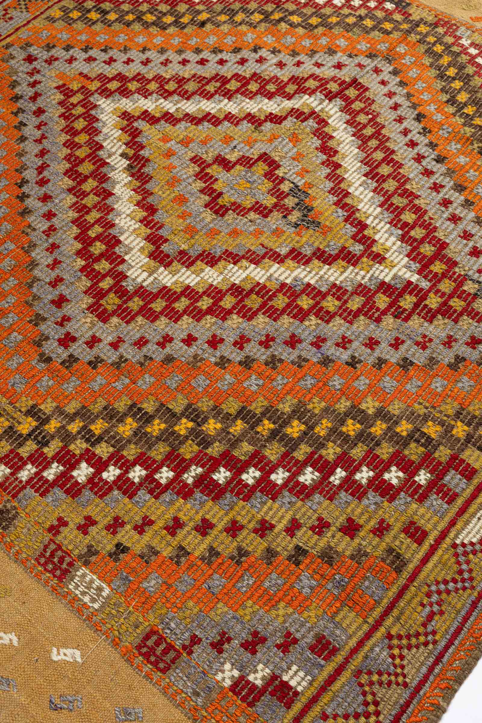 USAK Vintage Cicim Kelim 133x128cm