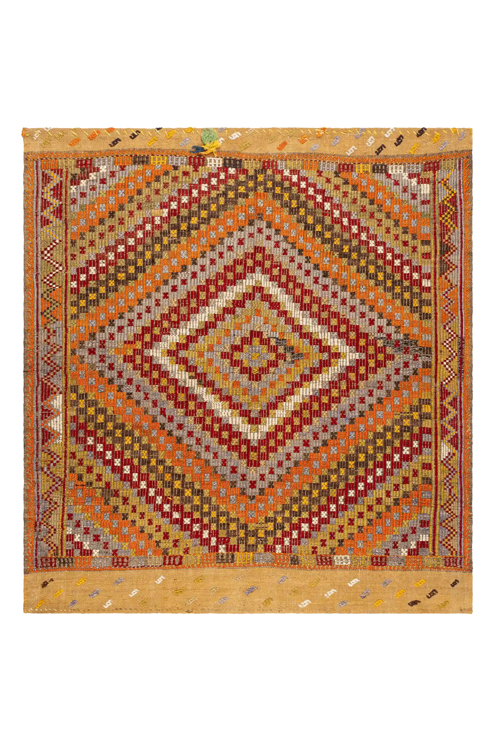 USAK Vintage Cicim Kelim 133x128cm