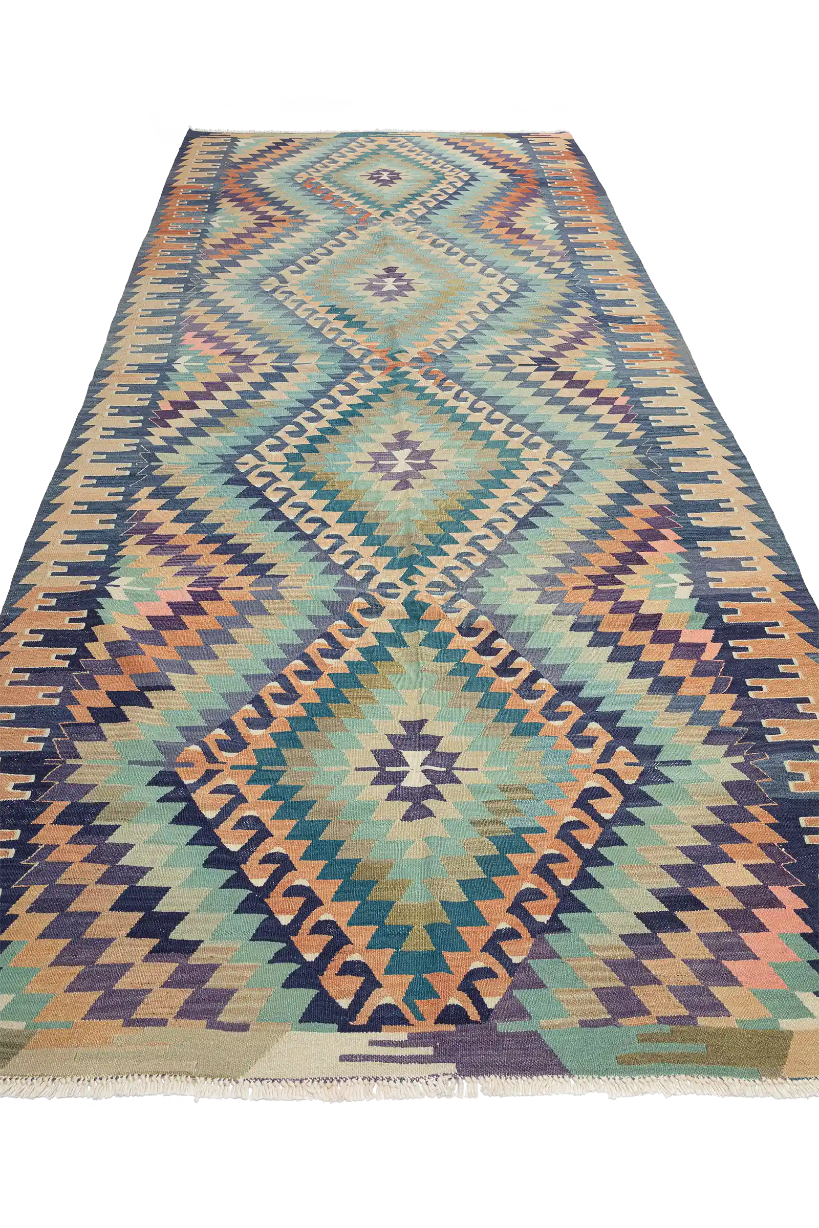 Perspektivische Ansicht mit Zickzack-Bordüre – symbolträchtiges Design aus Anatolien