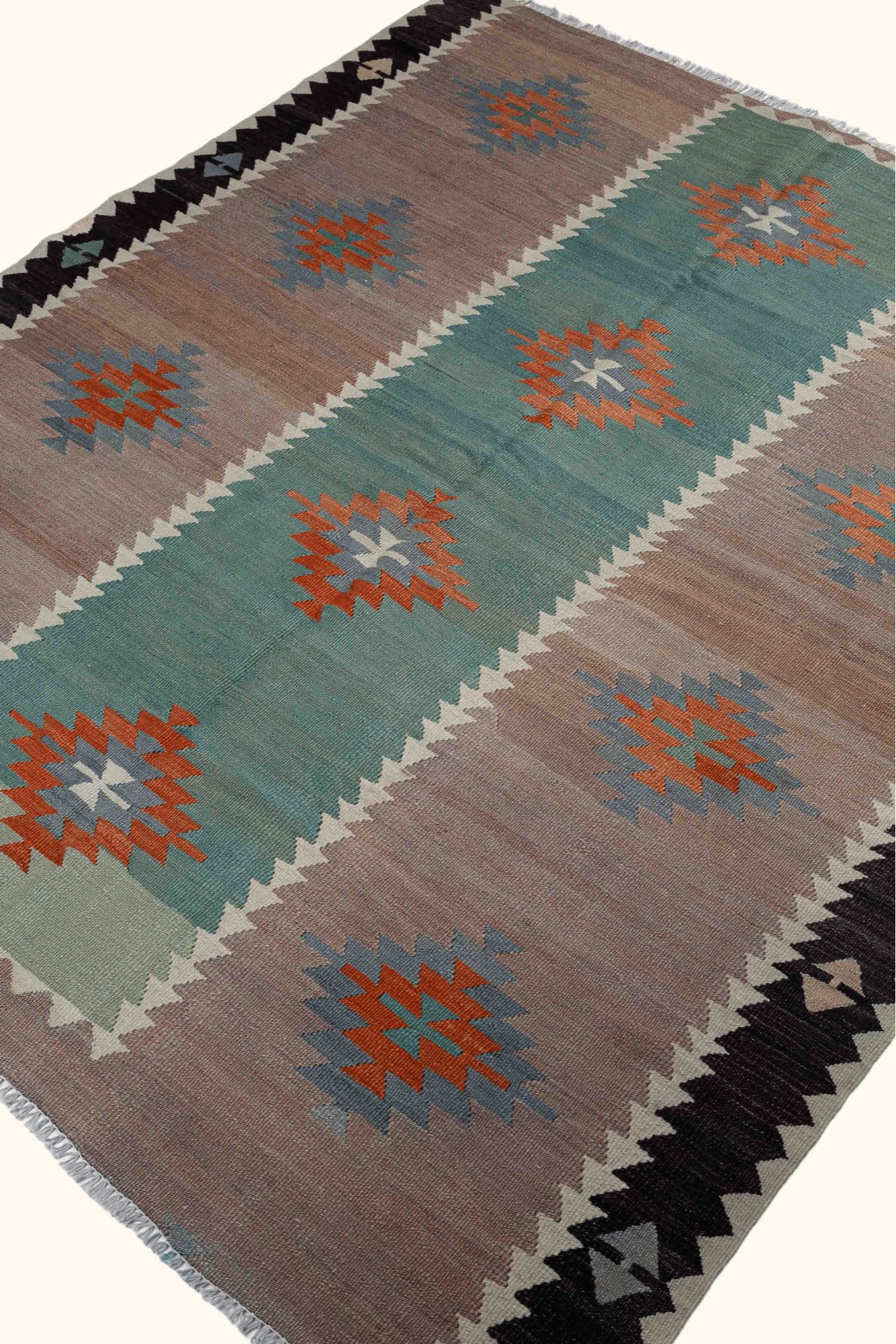 AFYON Vintage Kelim Teppich 186cm x 160cm - Wild Heart Free Soul