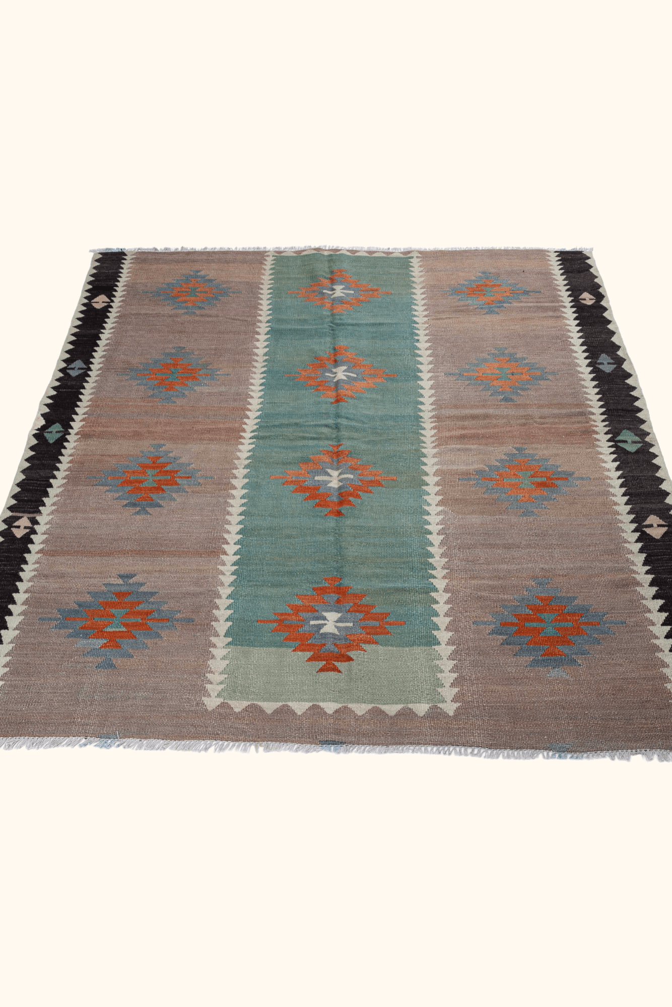 AFYON Vintage Kelim Teppich 186cm x 160cm - Wild Heart Free Soul
