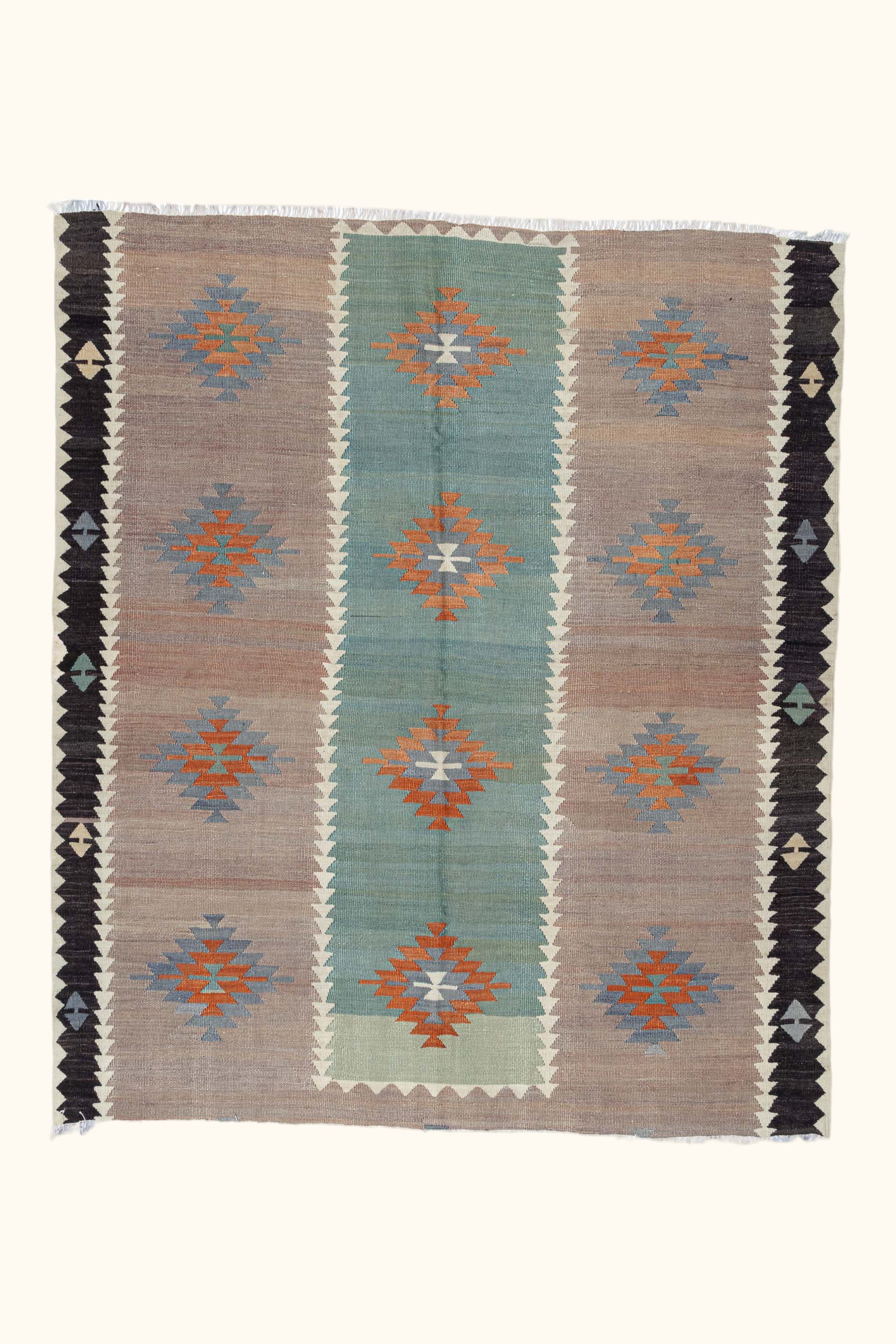 AFYON Vintage Kelim Teppich 186cm x 160cm - Wild Heart Free Soul