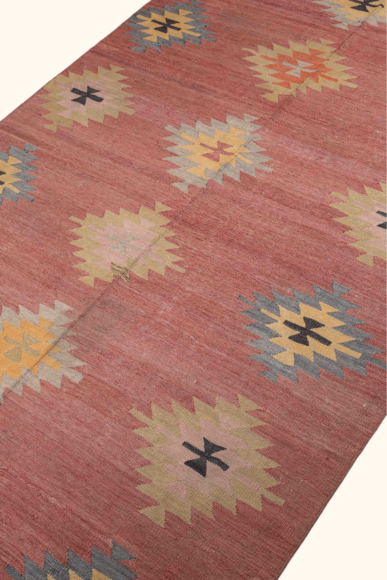 AFYON Vintage Kelim Teppich 255cm x 140cm - Wild Heart Free Soul