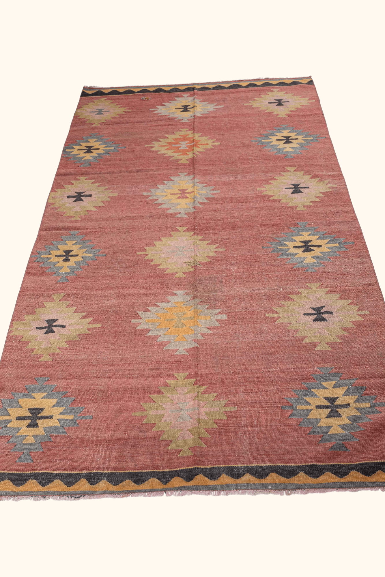 AFYON Vintage Kelim Teppich 255cm x 140cm - Wild Heart Free Soul