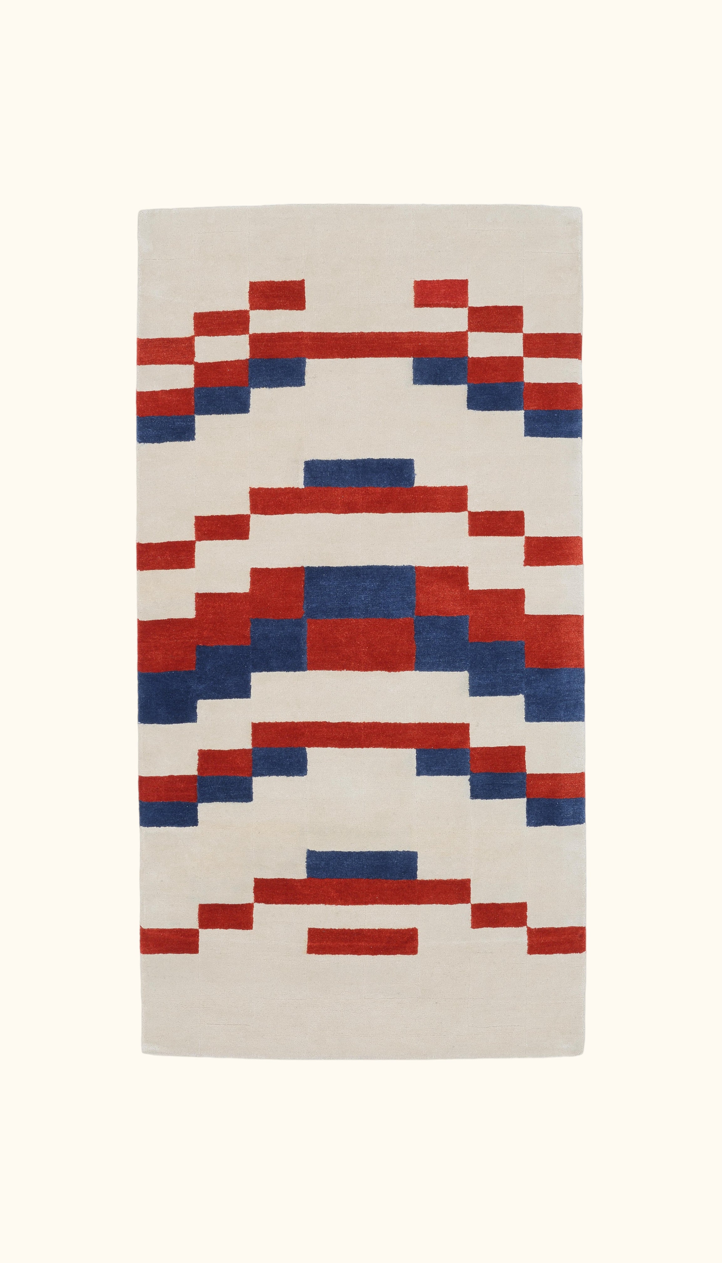 Anni Albers Bauhaus Teppich 'TEMPLE BERRY' 170x90 cm - Wild Heart Free Soul