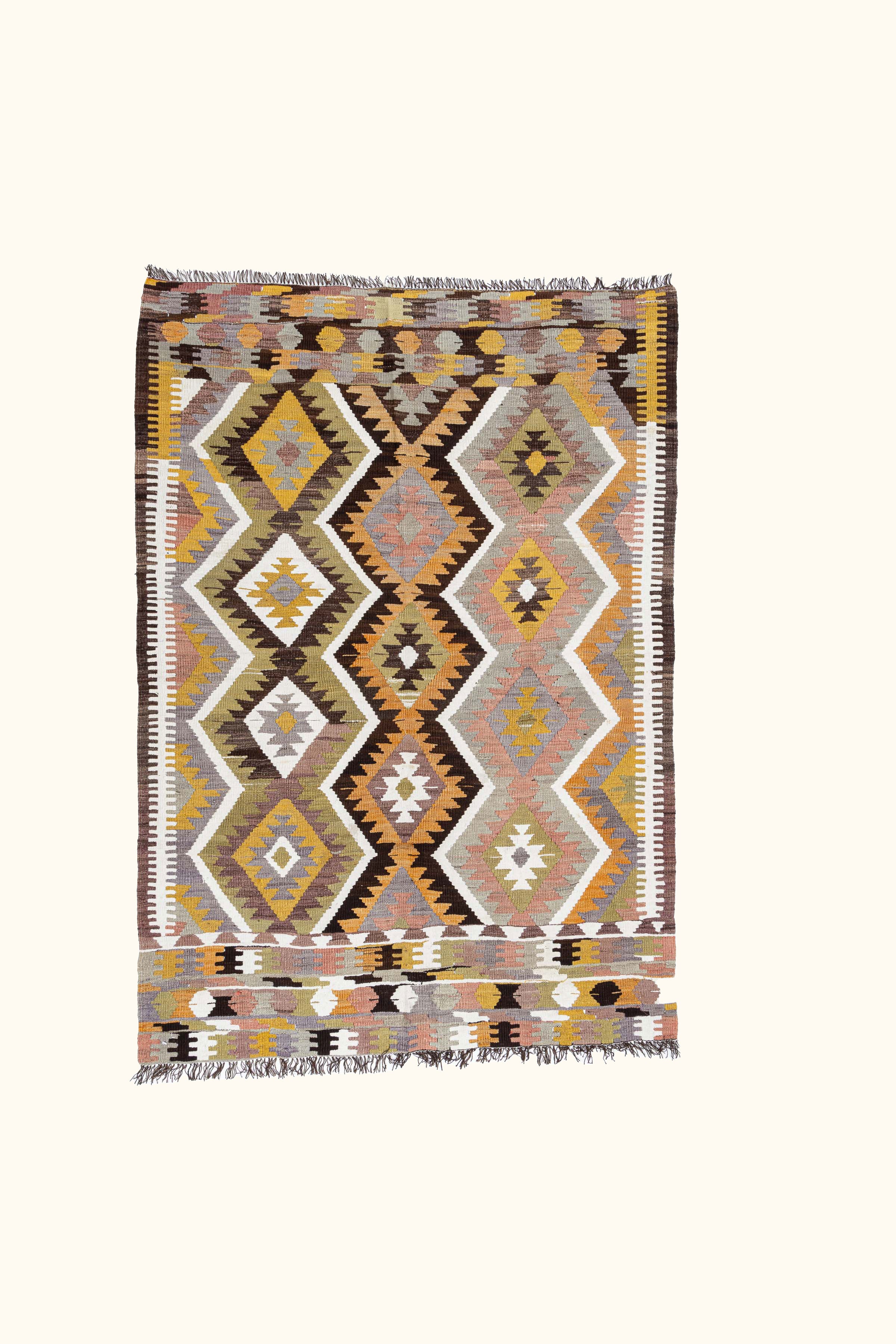 BARAK Vintage Kelim Teppich 203cm x 137cm - Wild Heart Free Soul