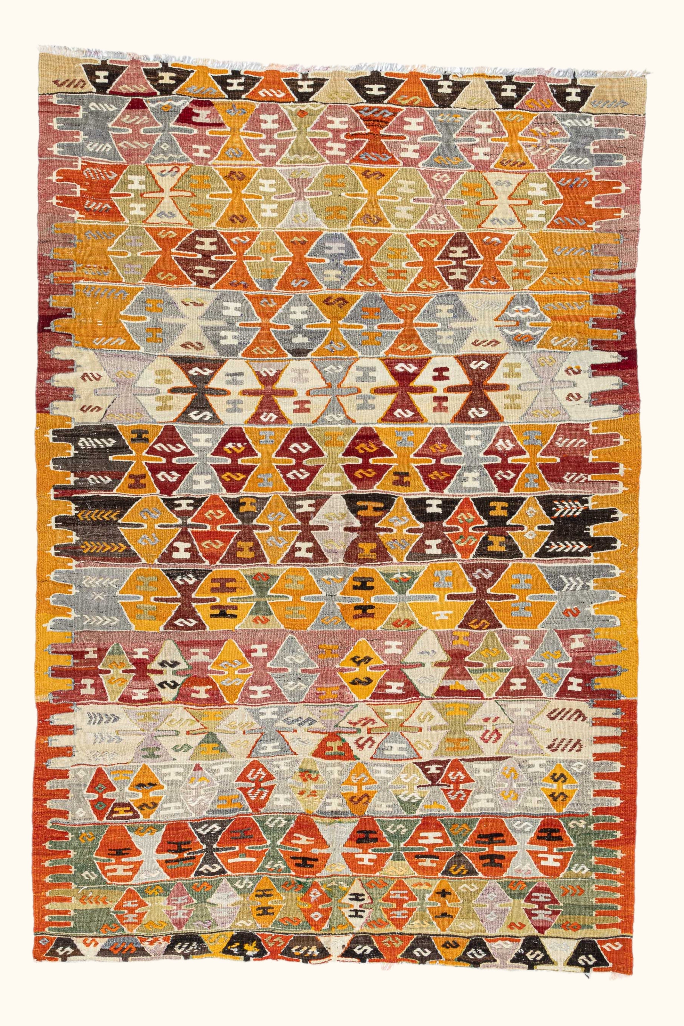 CAL Vintage Kelim Teppich 229cm x 155cm - Wild Heart Free Soul