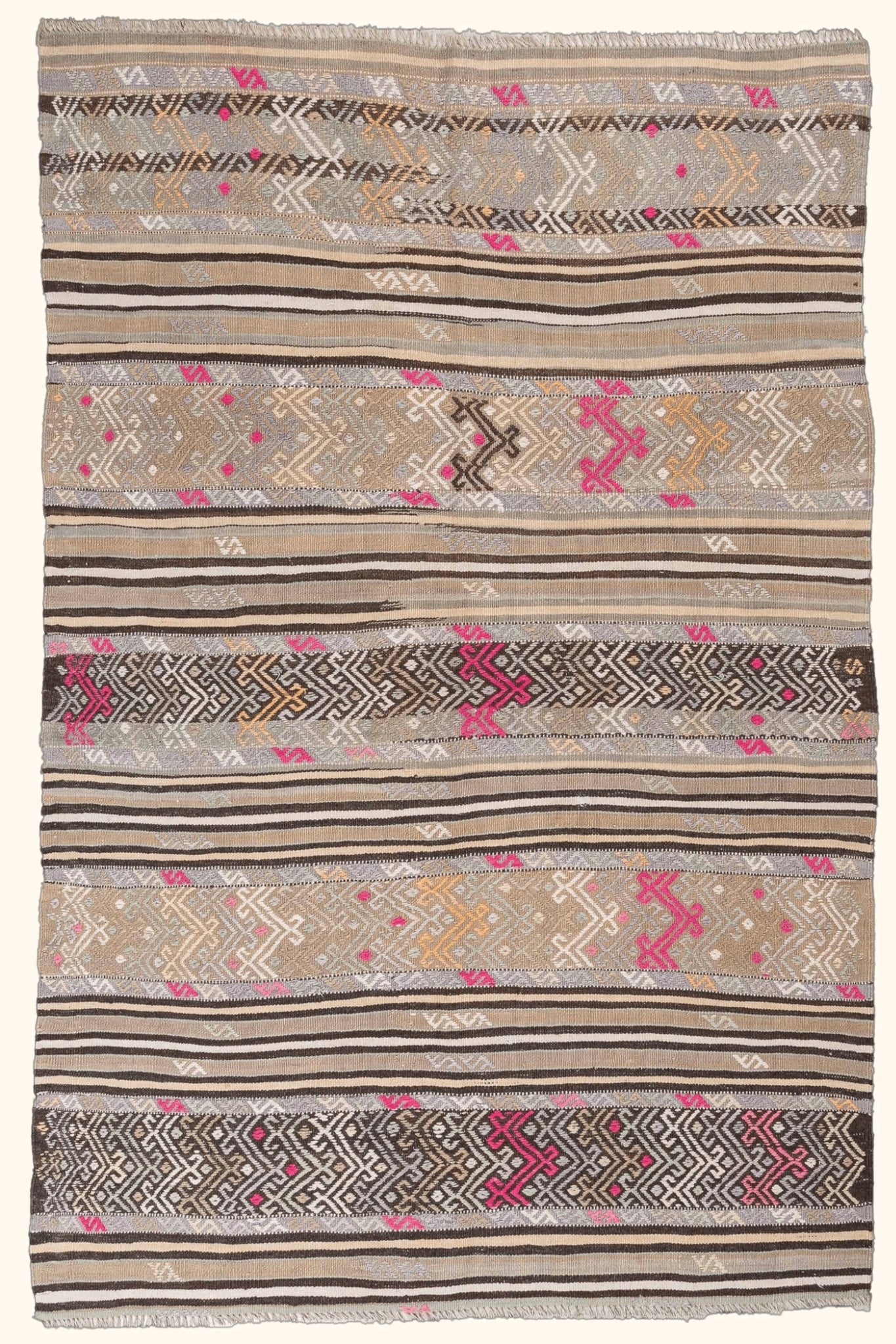 CANAKKALE Vintage Kilim 218x141cm - Wild Heart Free Soul