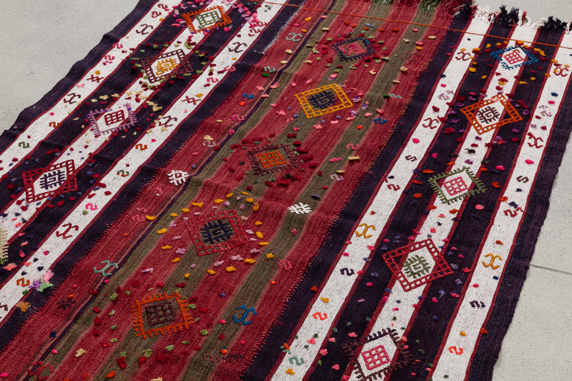 CIHANBEYLI Vintage Cicim Kilim 190x127cm - Wild Heart Free Soul