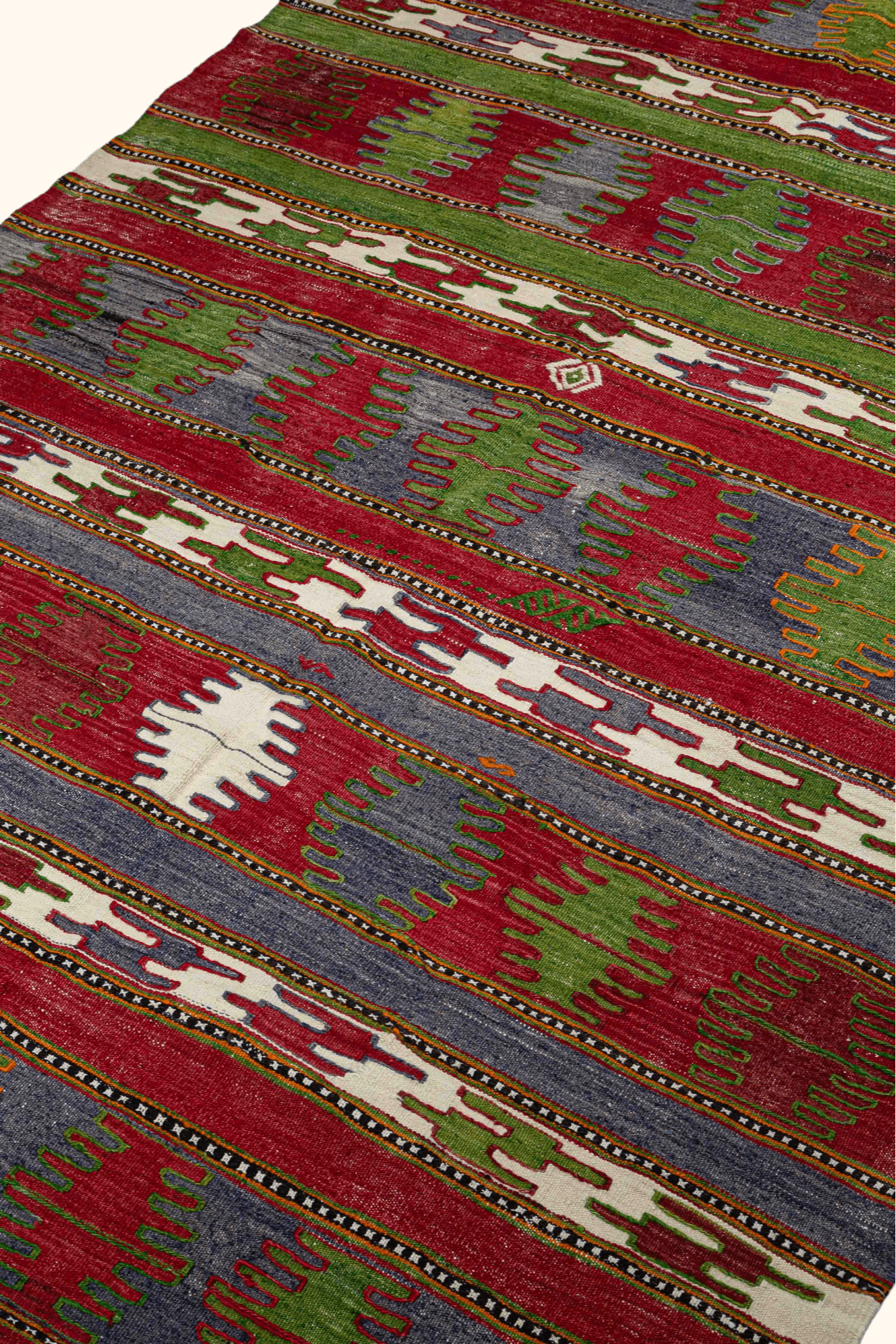 CIVRIL Vintage Kelim Teppich 255cm x 161cm - Wild Heart Free Soul