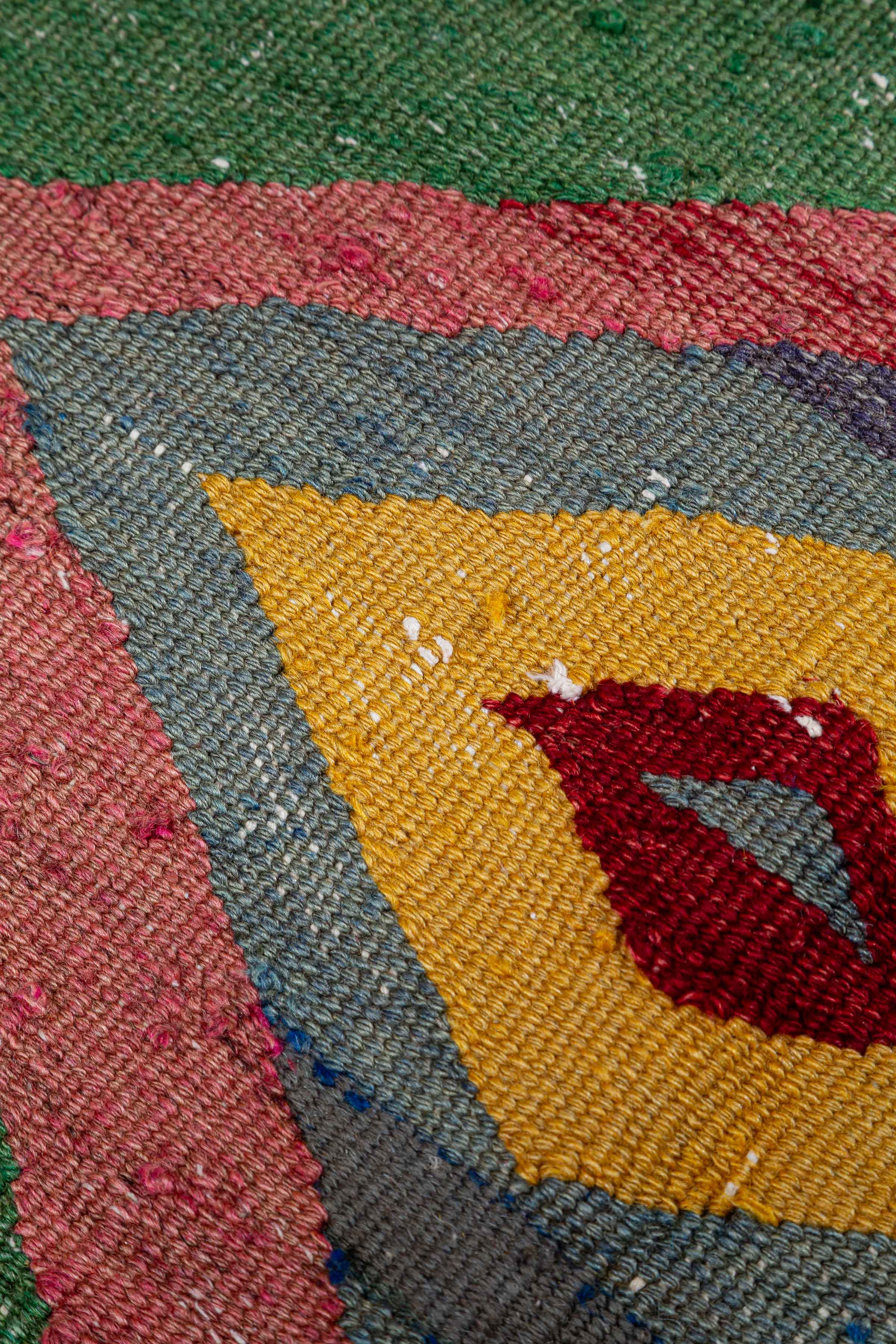 DAZKIRI AFYON Vintage Kelim Teppich 257cm x 143cm - Wild Heart Free Soul