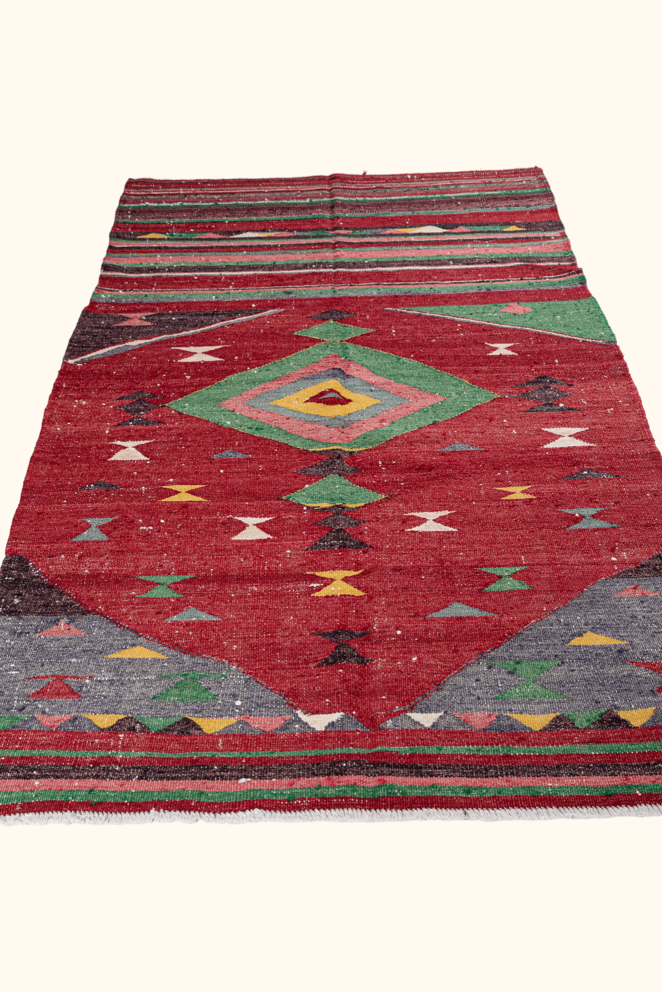 DAZKIRI AFYON Vintage Kelim Teppich 257cm x 143cm - Wild Heart Free Soul
