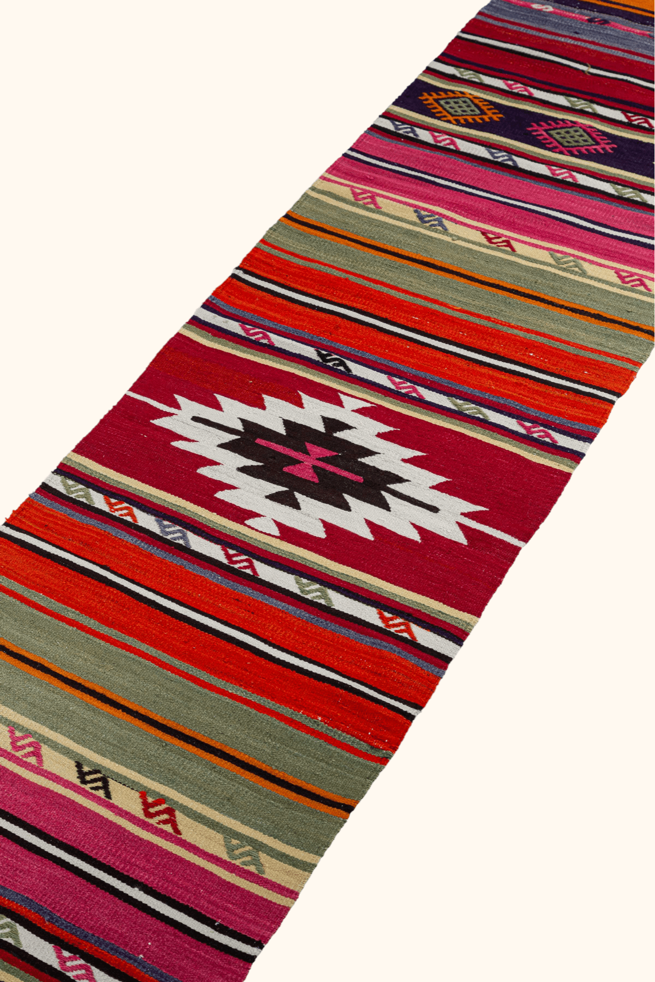 DENIZLI Vintage Kelim 268x58cm - Wild Heart Free Soul