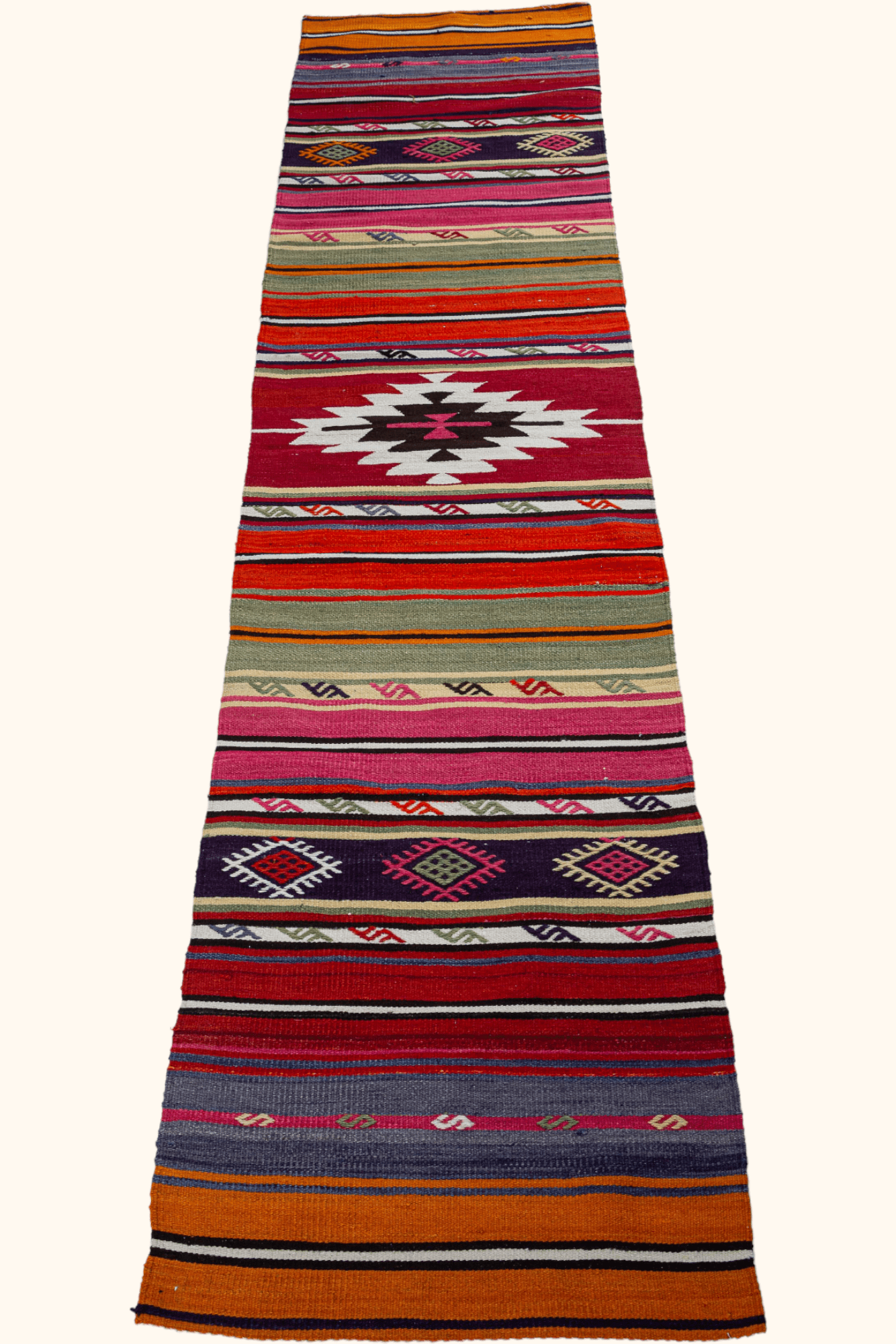 DENIZLI Vintage Kelim 268x58cm - Wild Heart Free Soul