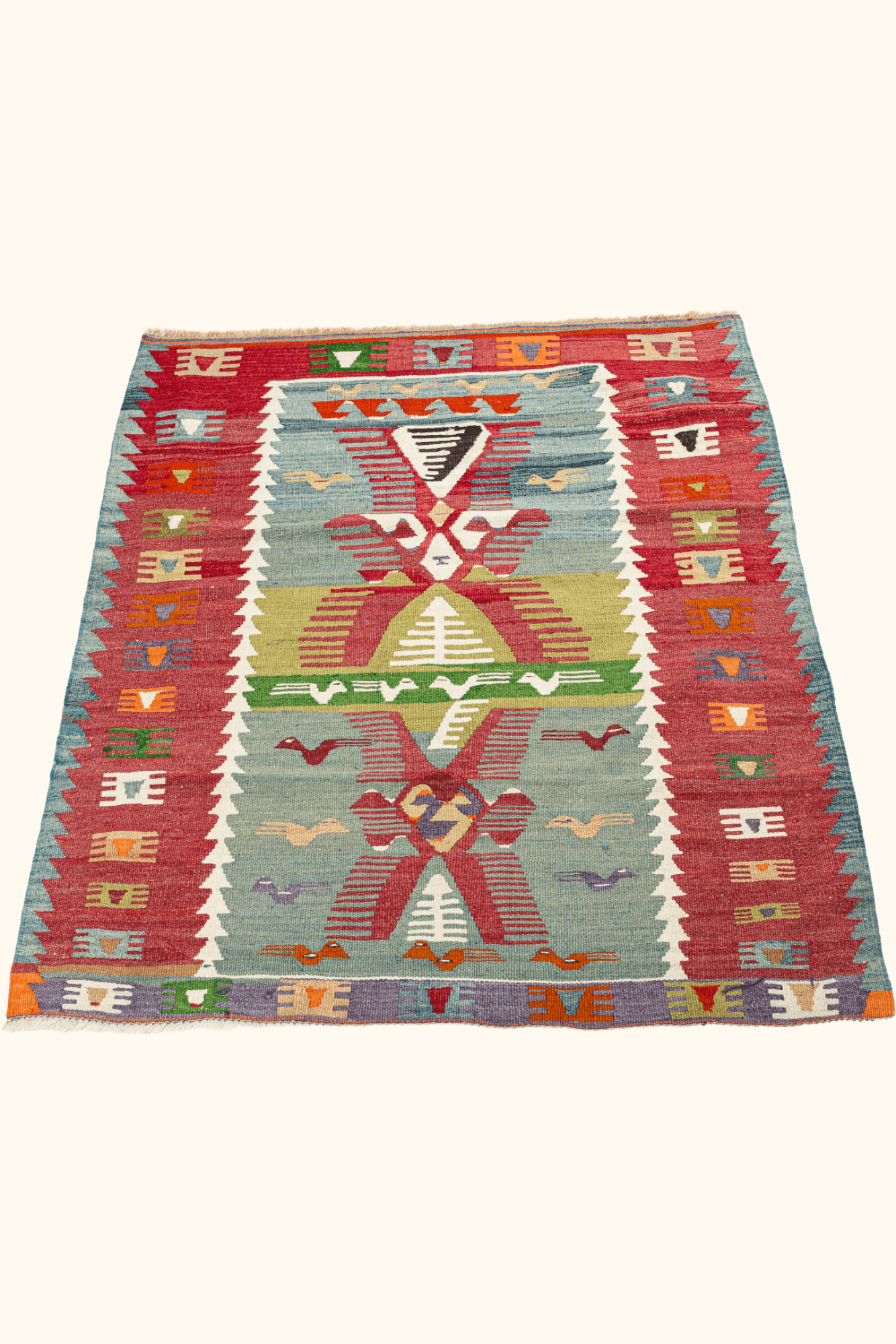 ESME Vintage Kelim Teppich 126cm x 95cm - Wild Heart Free Soul