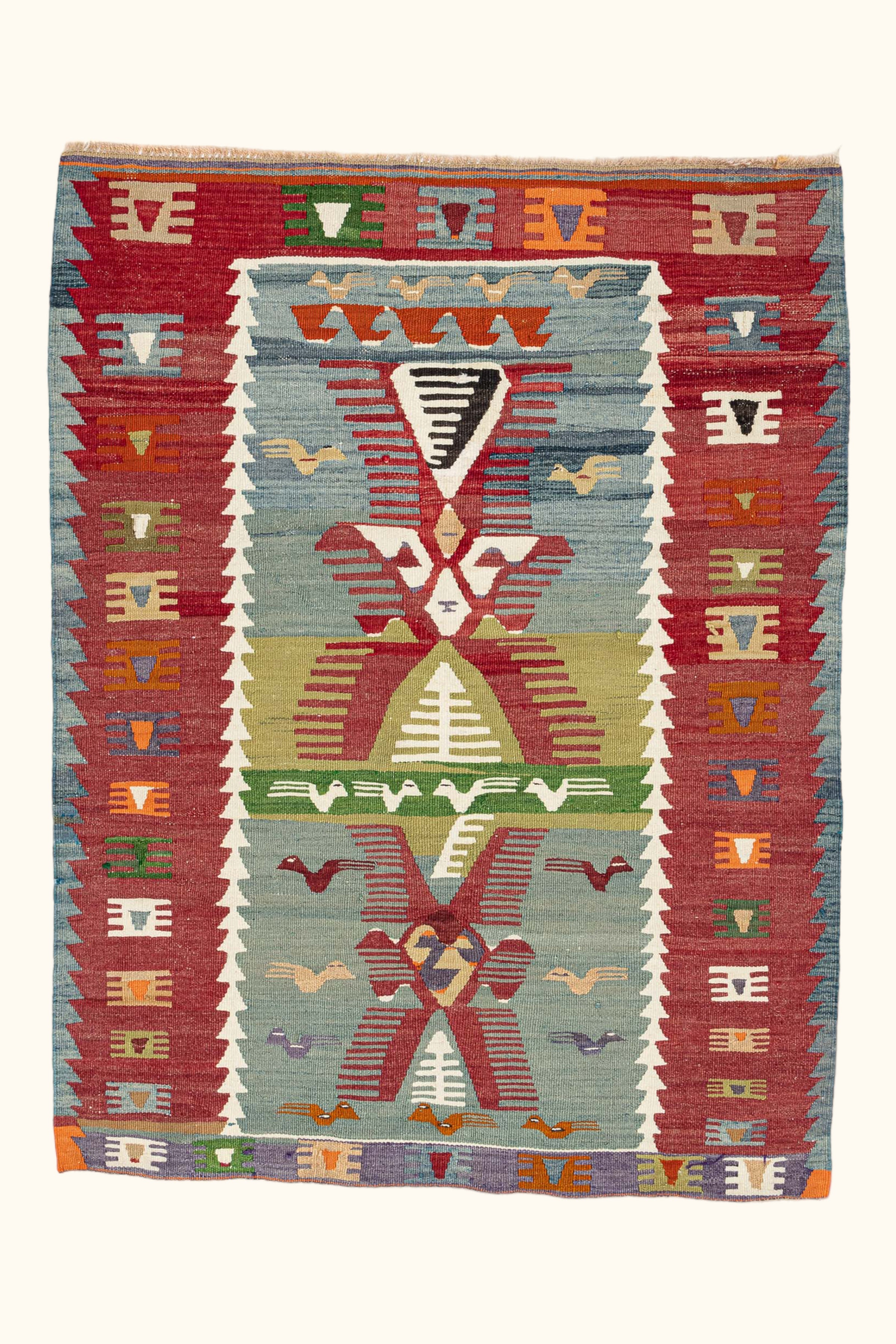 ESME Vintage Kelim Teppich 126cm x 95cm - Wild Heart Free Soul