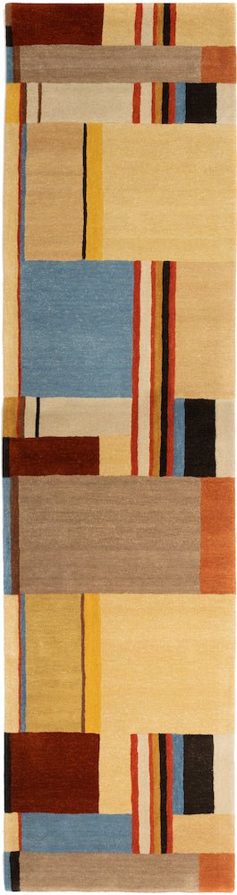 Gunta Stölzl Bauhaus Teppich Läufer 'PLATE 120' 303 x 77 cm - Wild Heart Free Soul