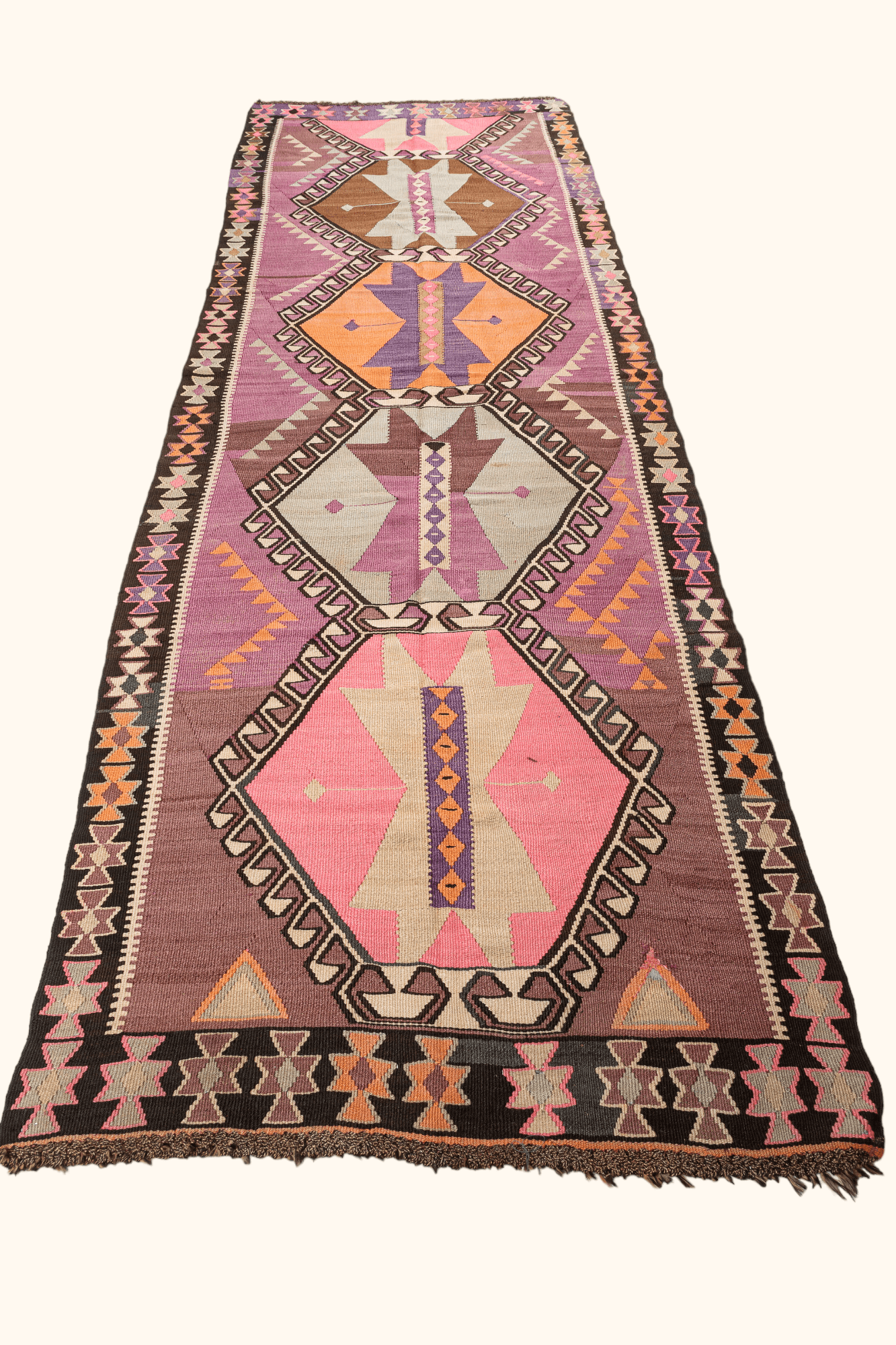 KARS Vintage Kelim Teppich 426cm x 138cm - Wild Heart Free Soul