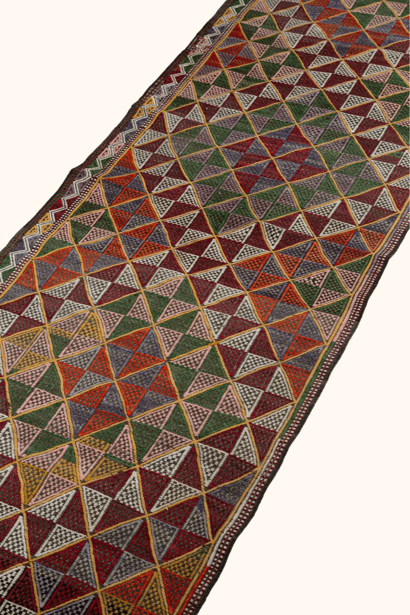 KAZAK Vintage Kelim Teppich 306x82cm - Wild Heart Free Soul