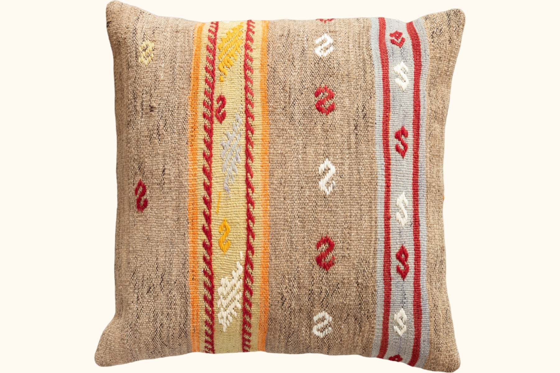 Kelim Kissen Dilan (Kamelhaar) 50x50cm - Wild Heart Free Soul