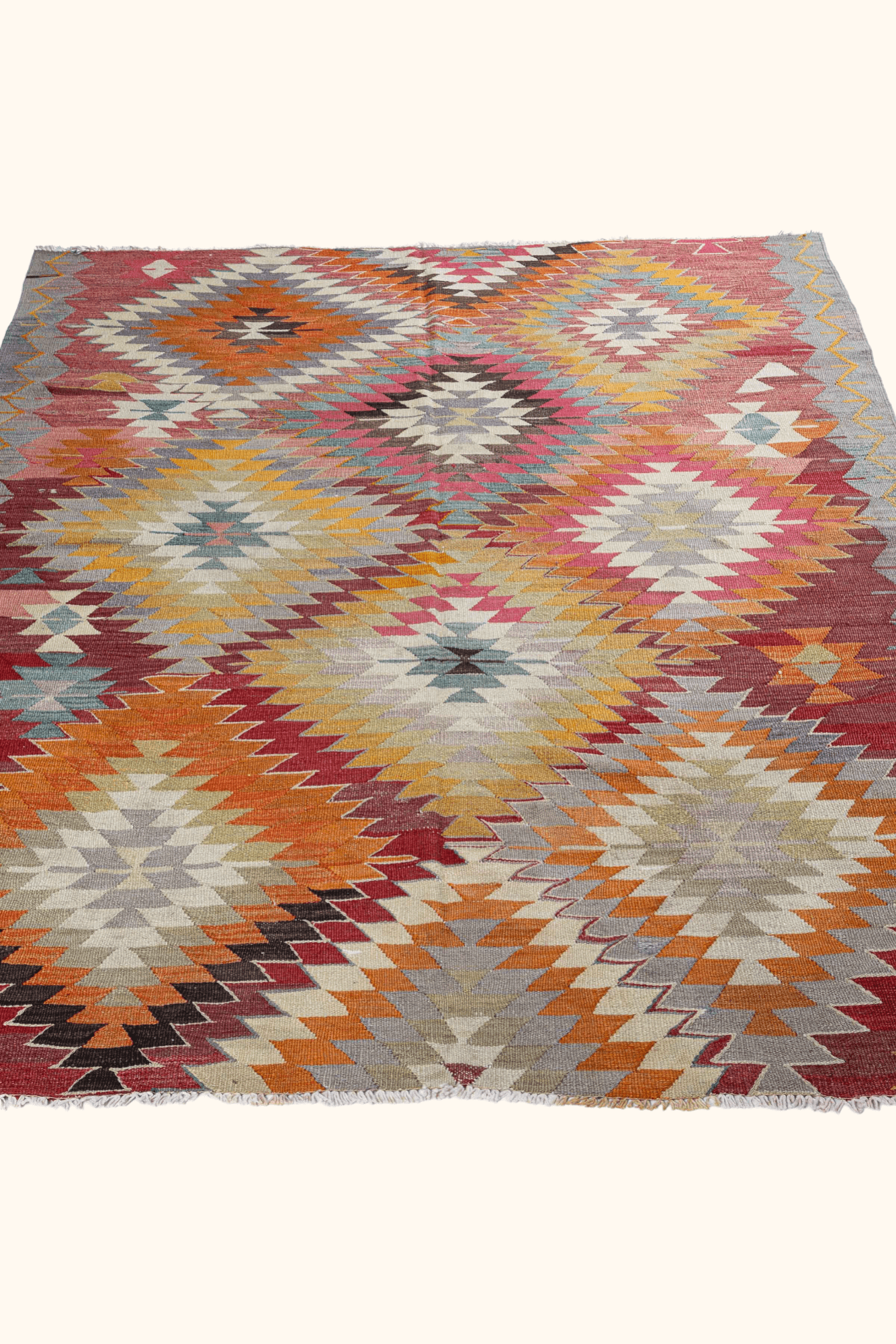 KOPRUBASI Vintage Kelim Teppich 221cm x 155cm - Wild Heart Free Soul