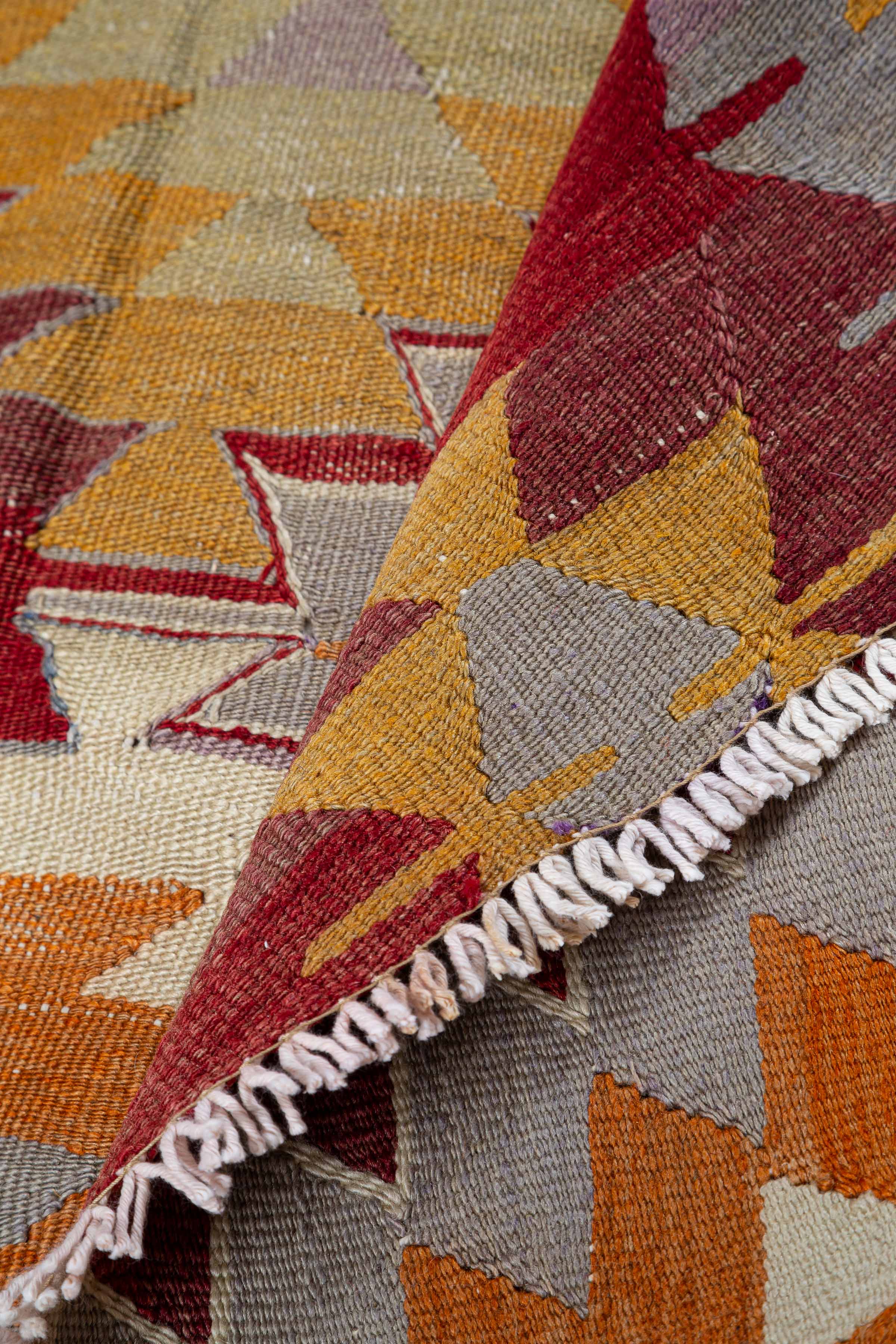 KOPRUBASI Vintage Kelim Teppich 221cm x 155cm - Wild Heart Free Soul