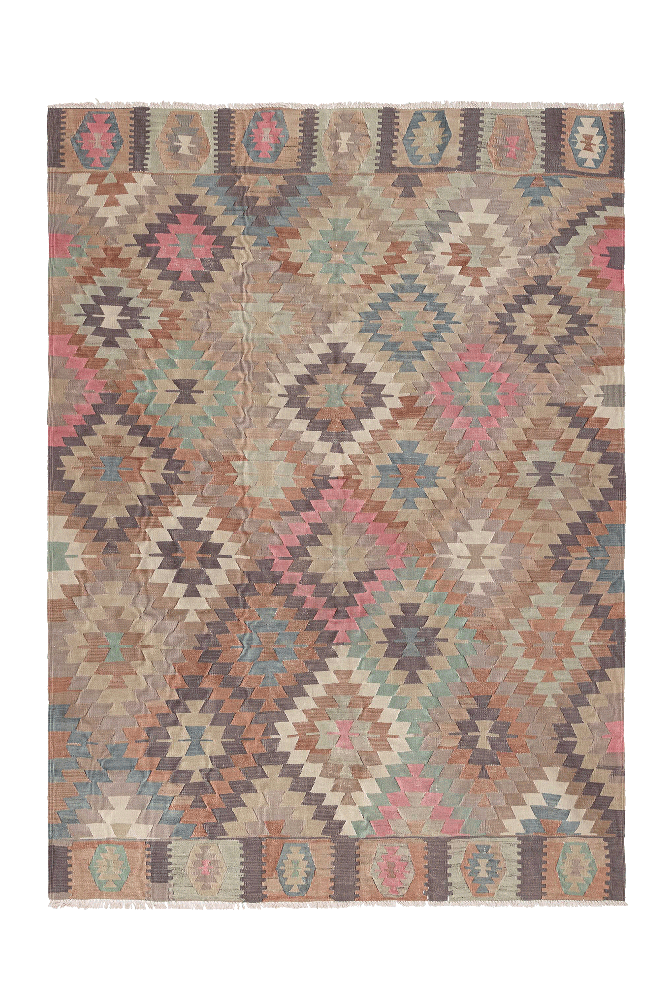 KOPRUBASI Vintage Kelim Teppich 236cm x 170cm - Wild Heart Free Soul