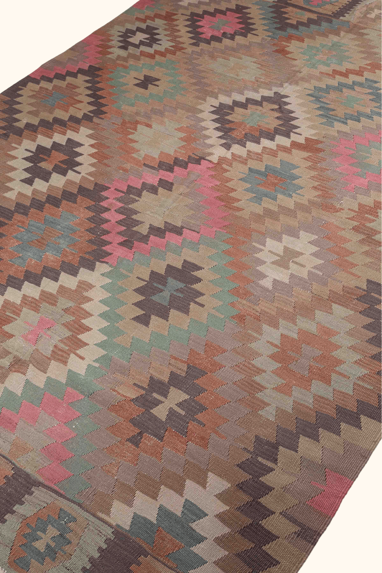 KOPRUBASI Vintage Kelim Teppich 236cm x 170cm - Wild Heart Free Soul