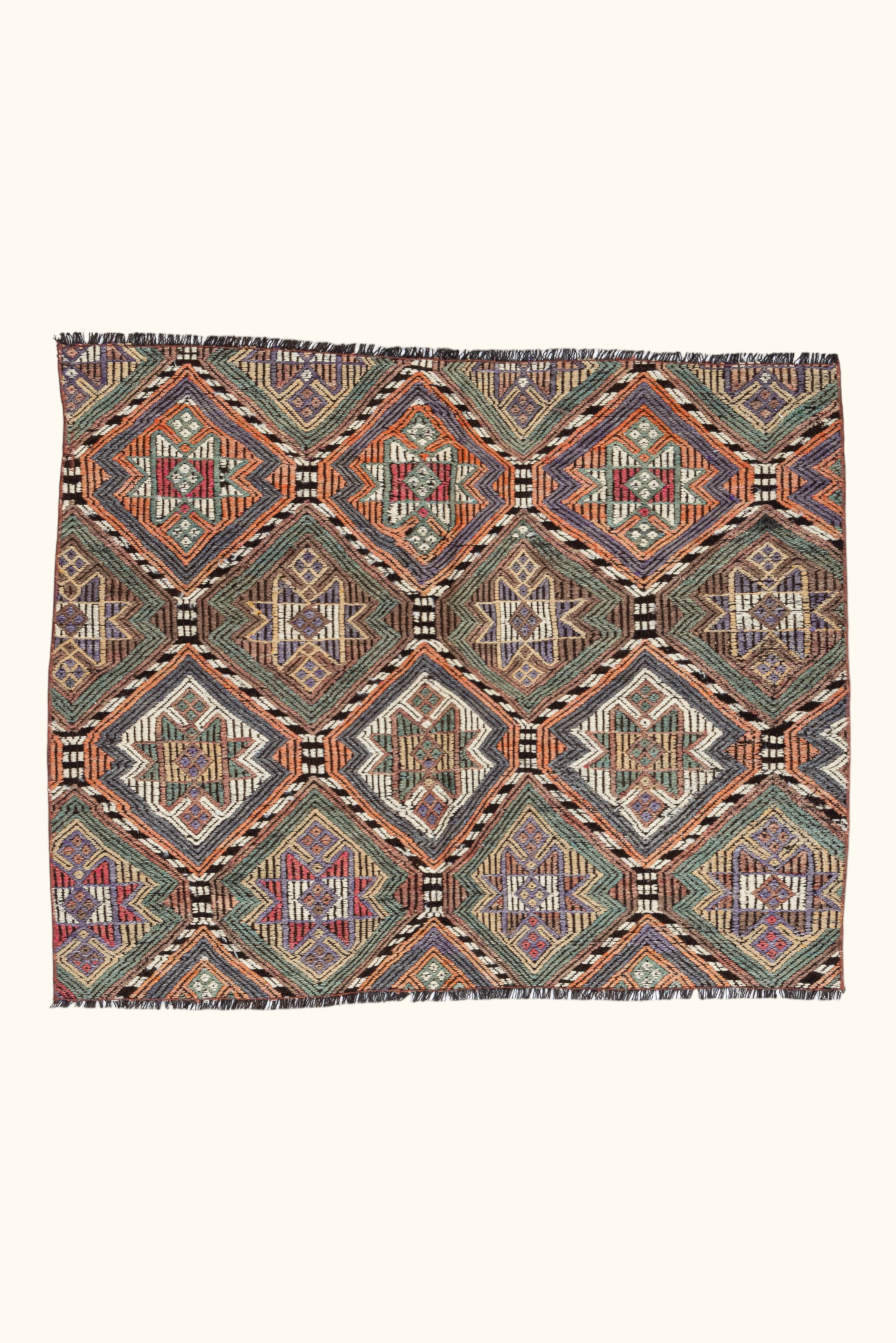 MUT CICIM Vintage Kelim Teppich 119cm x 98cm - Wild Heart Free Soul