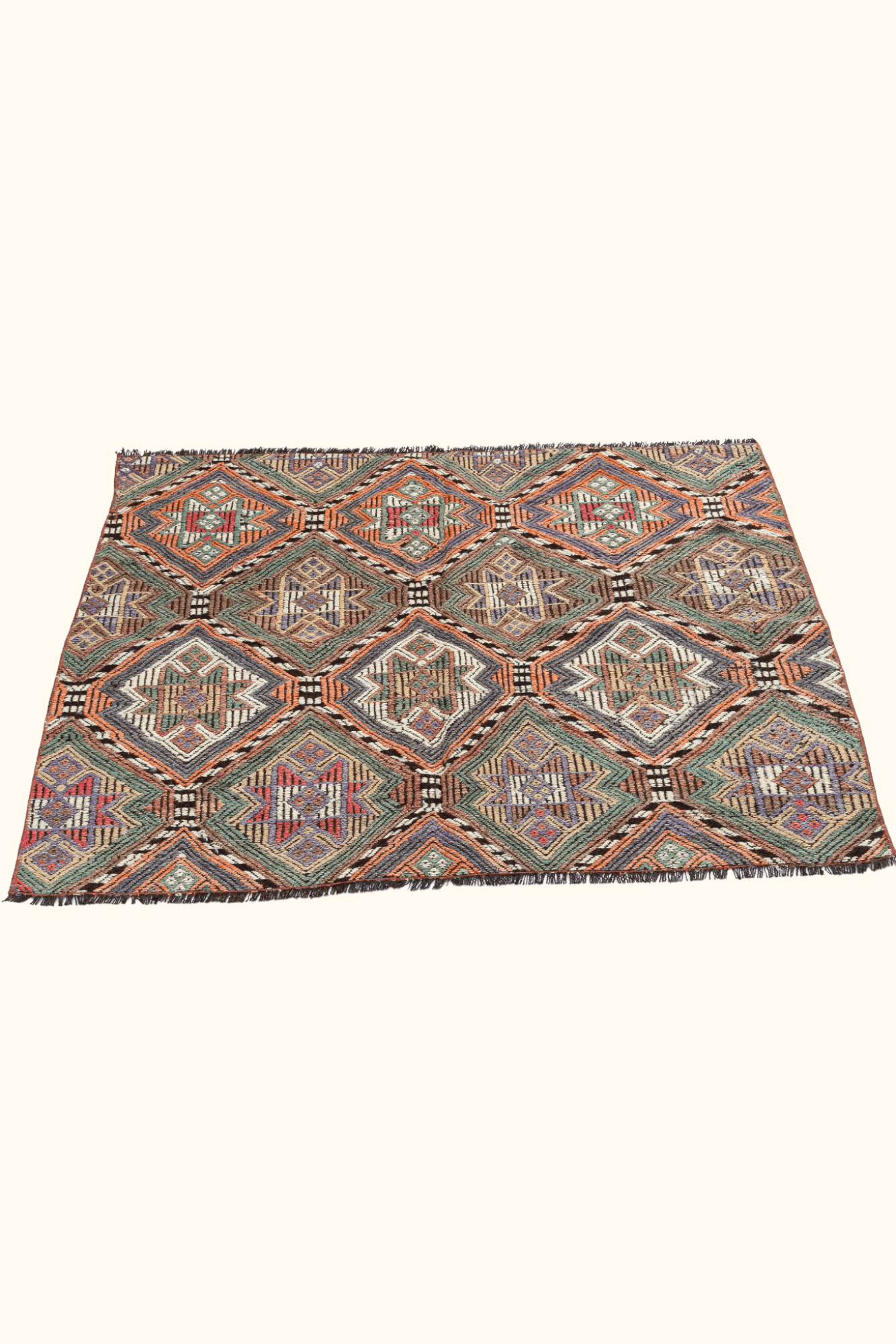 MUT CICIM Vintage Kelim Teppich 119cm x 98cm - Wild Heart Free Soul