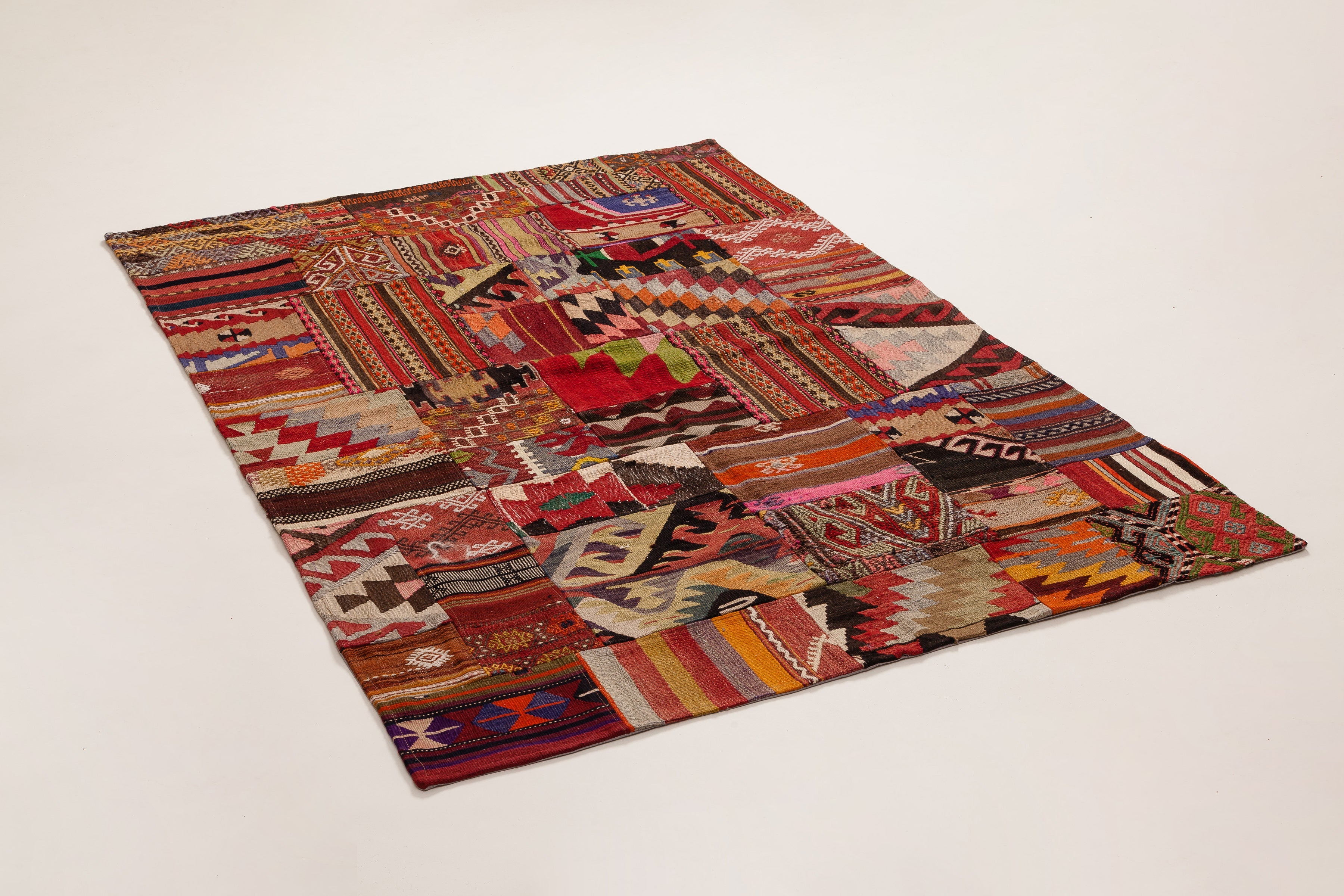 Patchwork Vintage Kilim Istanbul, Anatolia 197x136cm - Wild Heart Free Soul