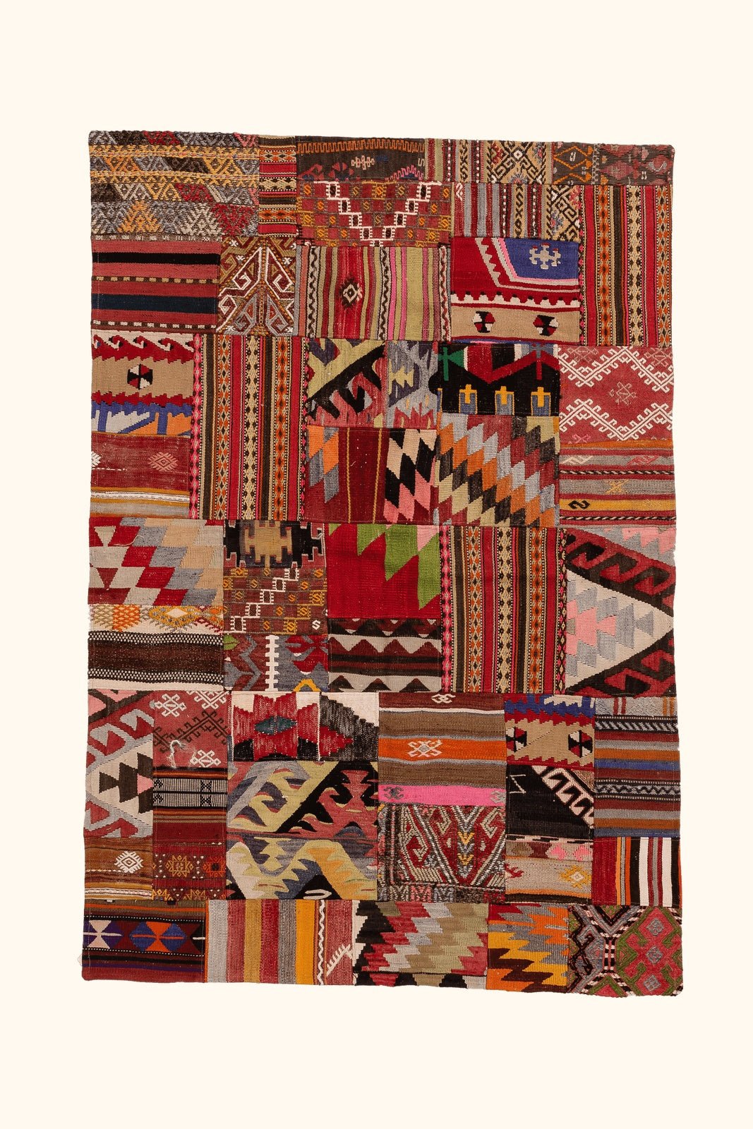 Patchwork Vintage Kilim Istanbul, Anatolia 197x136cm - Wild Heart Free Soul