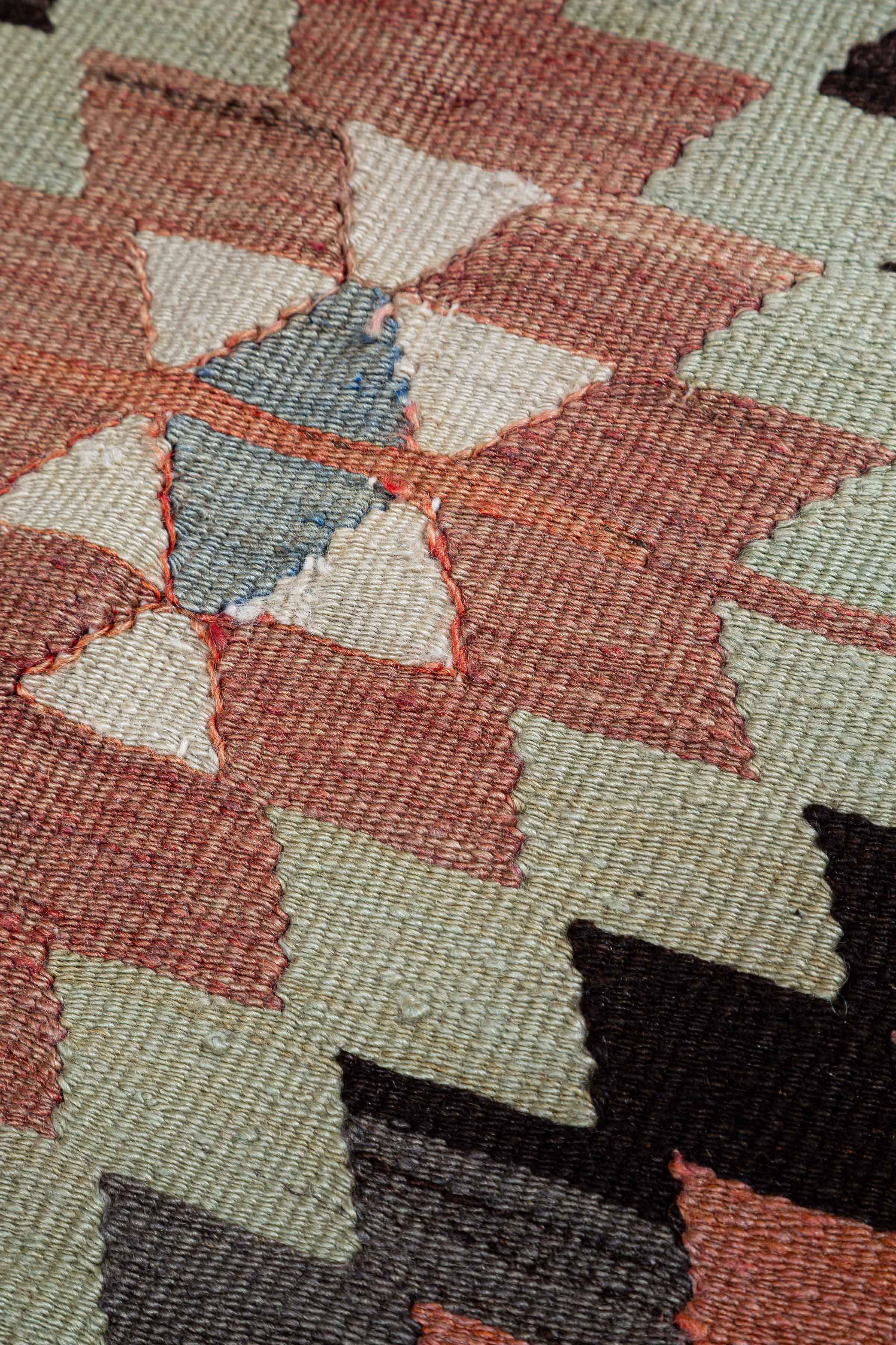 SEYITGAZI Vintage Kelim Teppich 263cm x 175cm - Wild Heart Free Soul