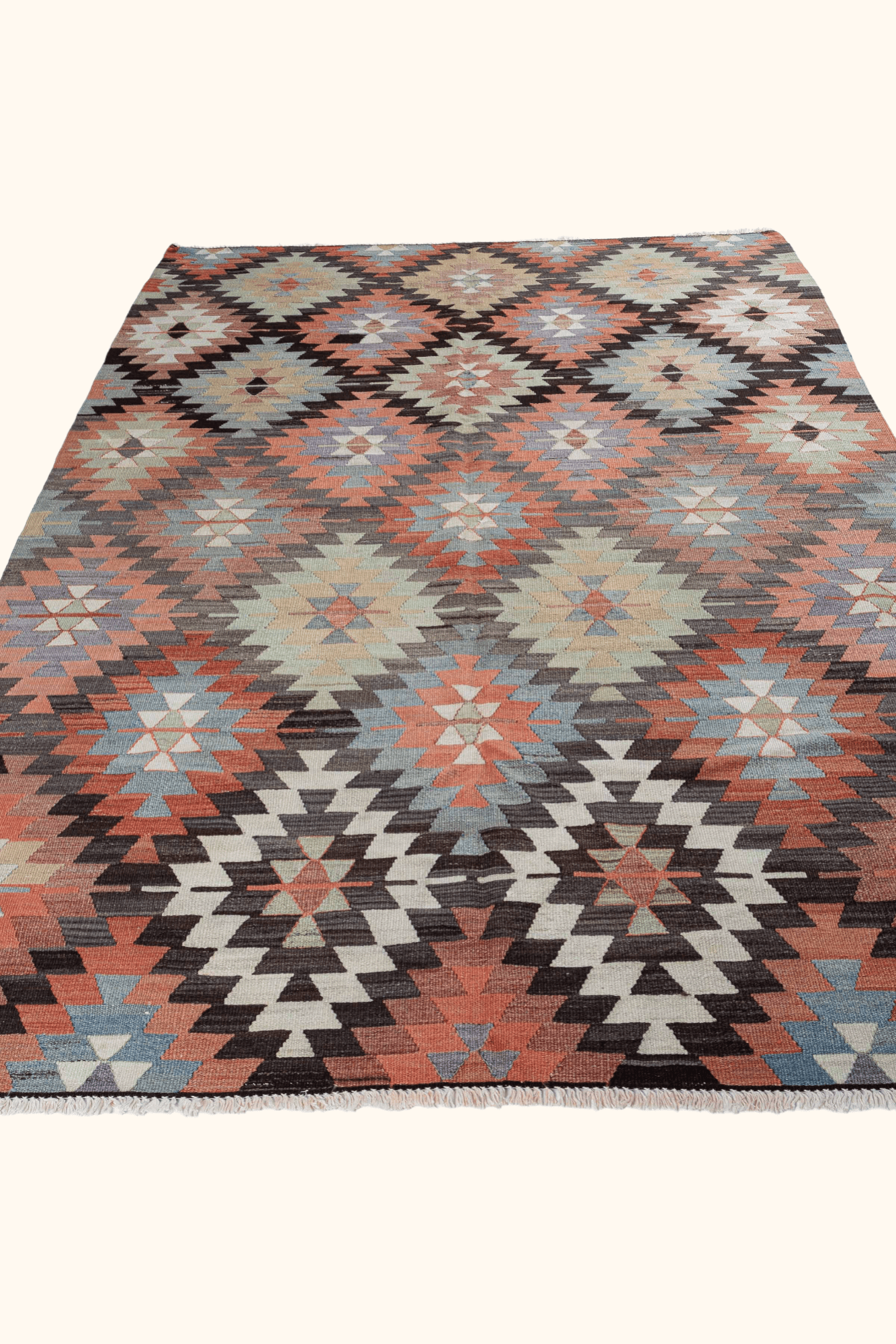 SEYITGAZI Vintage Kelim Teppich 263cm x 175cm - Wild Heart Free Soul