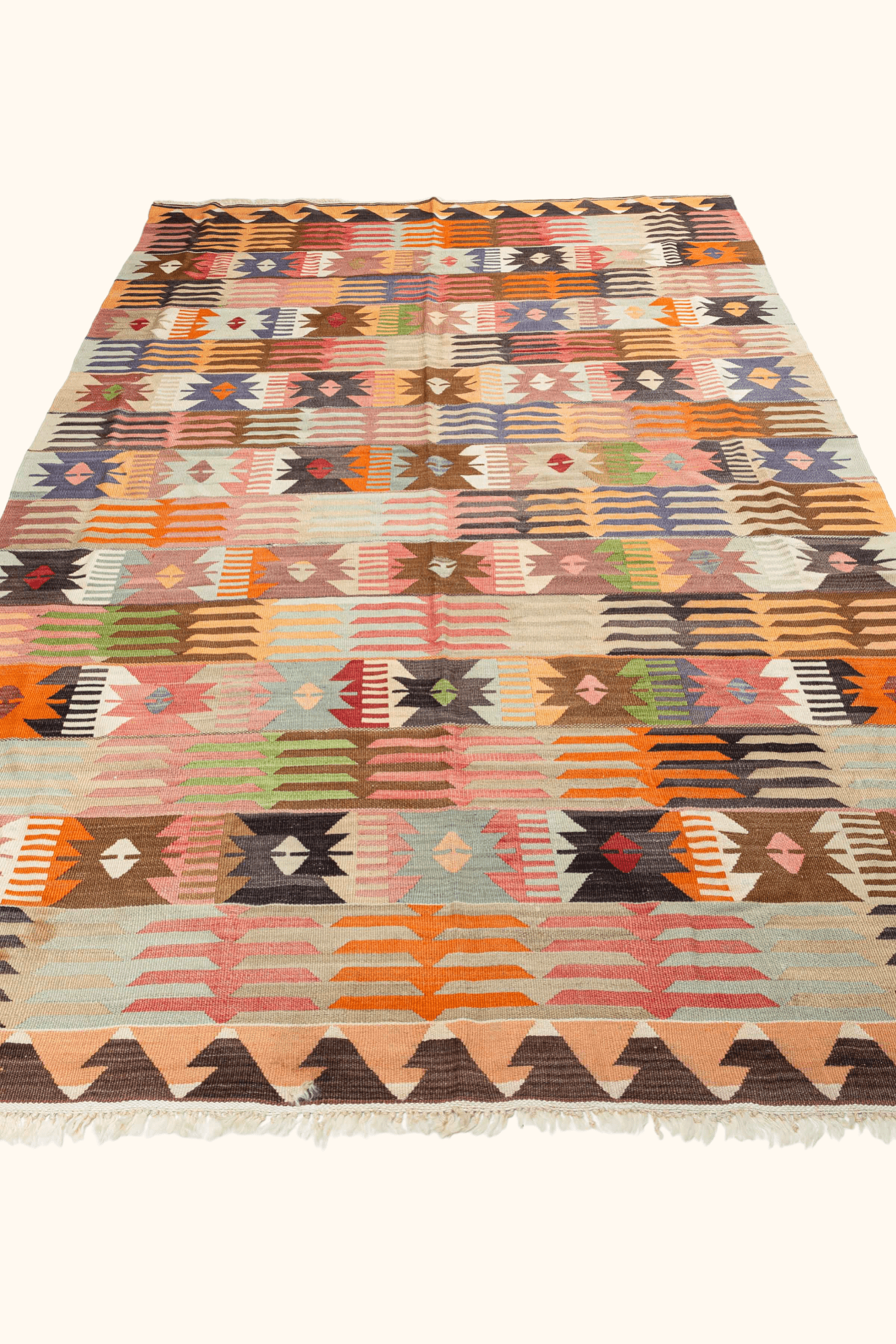 TAVAS Vintage Kelim Teppich 318cm x 192cm - Wild Heart Free Soul