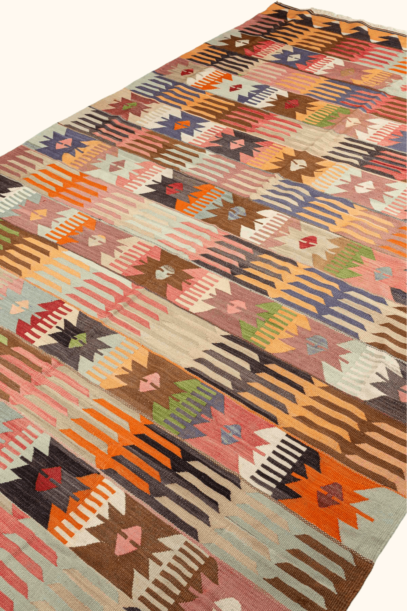 TAVAS Vintage Kelim Teppich 318cm x 192cm - Wild Heart Free Soul