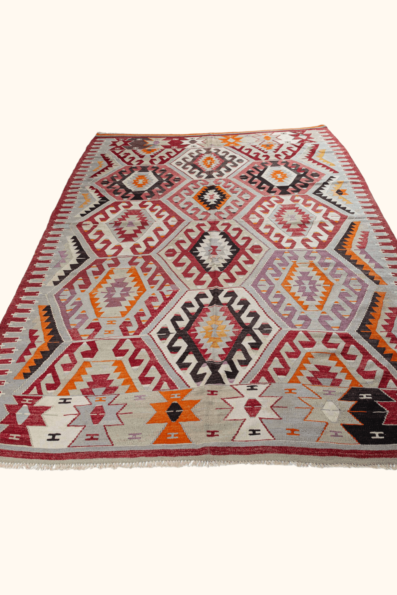 USAK Vintage Kelim Teppich 312cm x 210cm - Wild Heart Free Soul