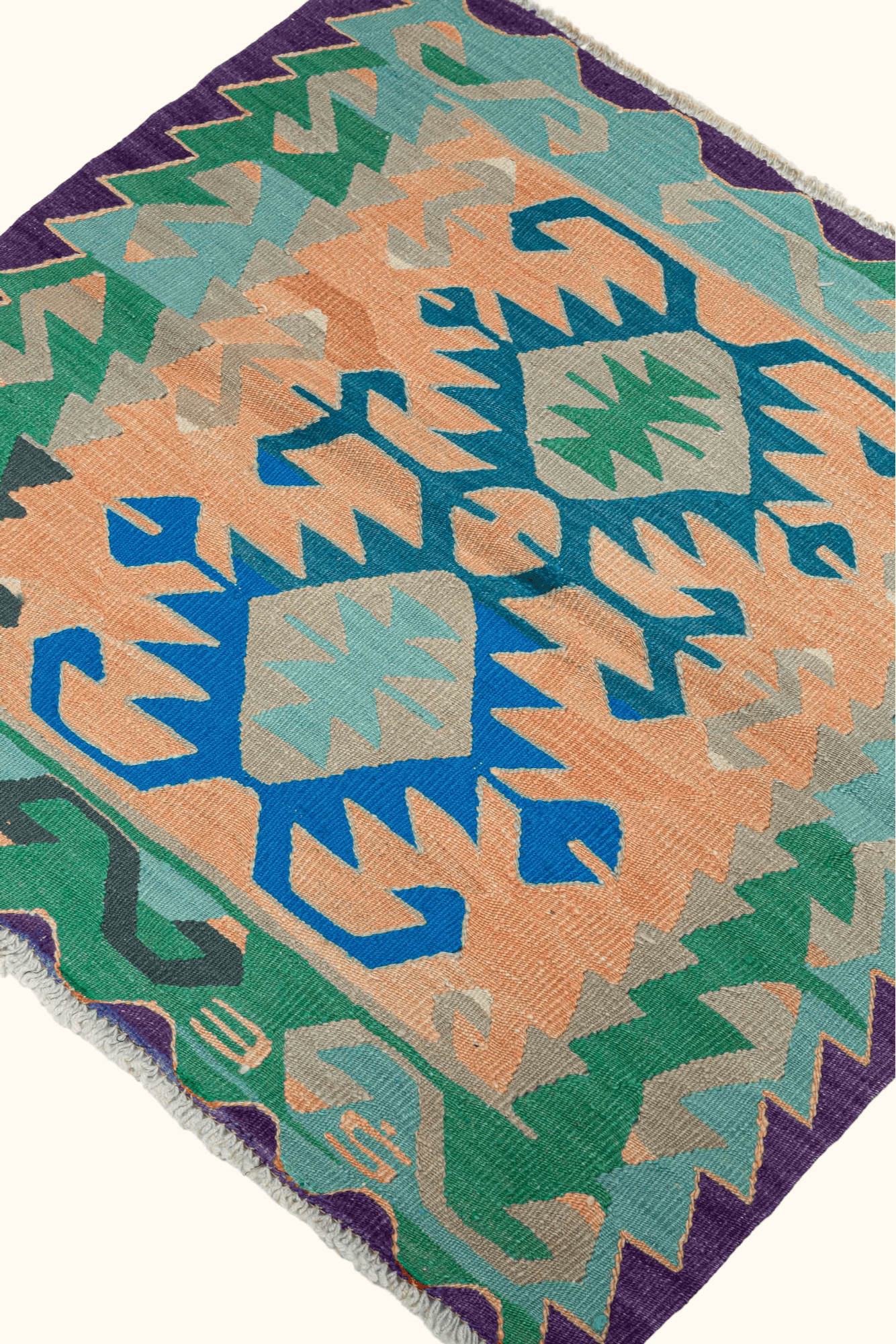 USAK Vintage Kelim Teppich 88cm x 84cm - Wild Heart Free Soul