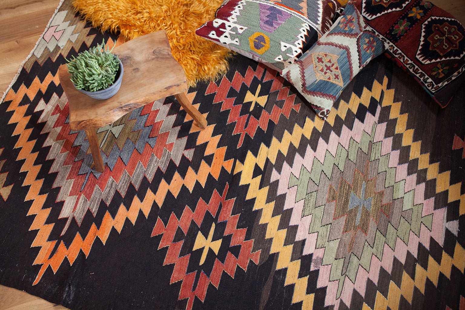 Vintage Kilim Afyon 228x155cm - Wild Heart Free Soul